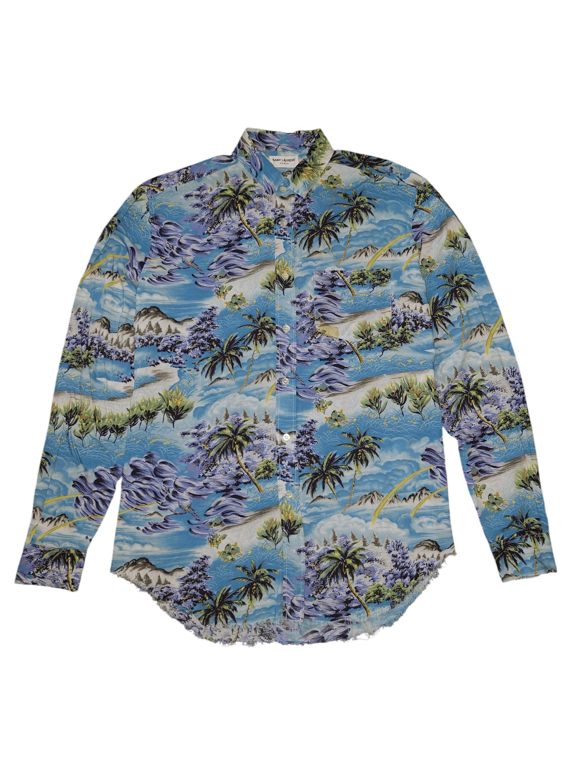 Saint Laurent Paris Saint Laurent Paris SS16 Surf Hawaiian Shirt Size 39 Size US M / EU 48-50 / 2 - 3 Thumbnail