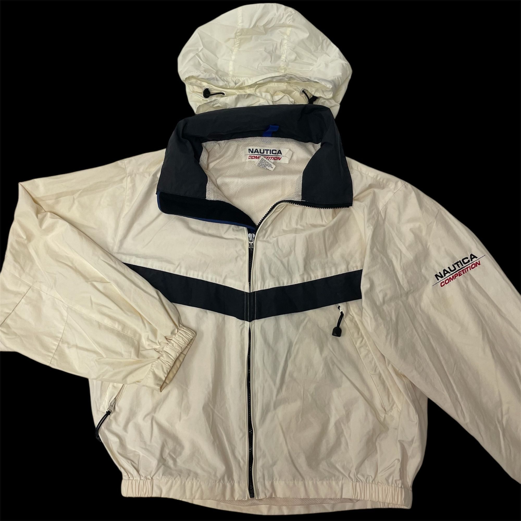 Nautica Vtg Nautica Competition White Blue Sailing Race Windbreaker Size US M / EU 48-50 / 2 - 1 Thumbnail