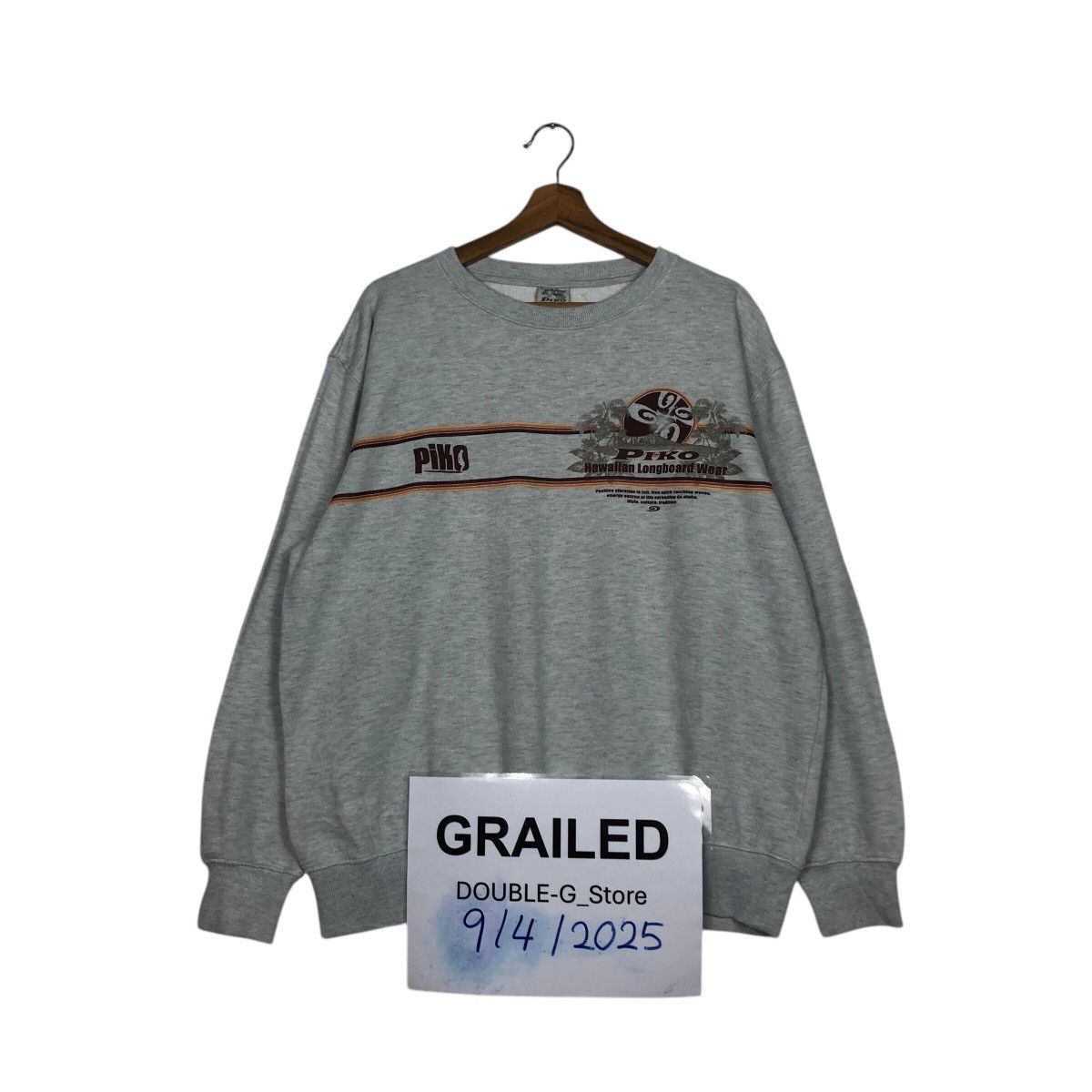 Japanese Brand × Vintage 📌Vintage Sweatshirt Piko Hawaii Design Big Logo Size US L / EU 52-54 / 3 - 1 Thumbnail