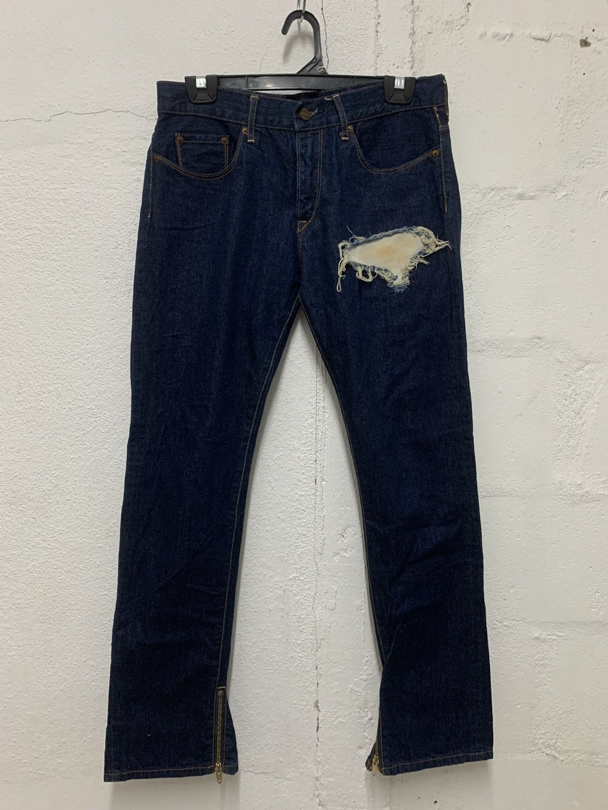 Japanese Brand × Jean Punk ripped zipper leg denim Size 30" / US 8 / IT 44 - 1 Thumbnail