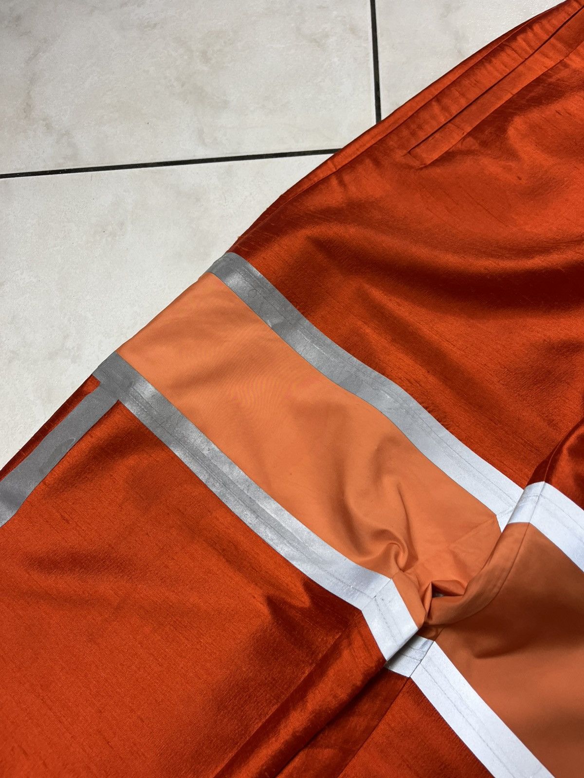 Astrid Andersen × Designer Astrid Andersen silk silver tape track pants reflective Size US 32 / EU 48 - 11 Thumbnail
