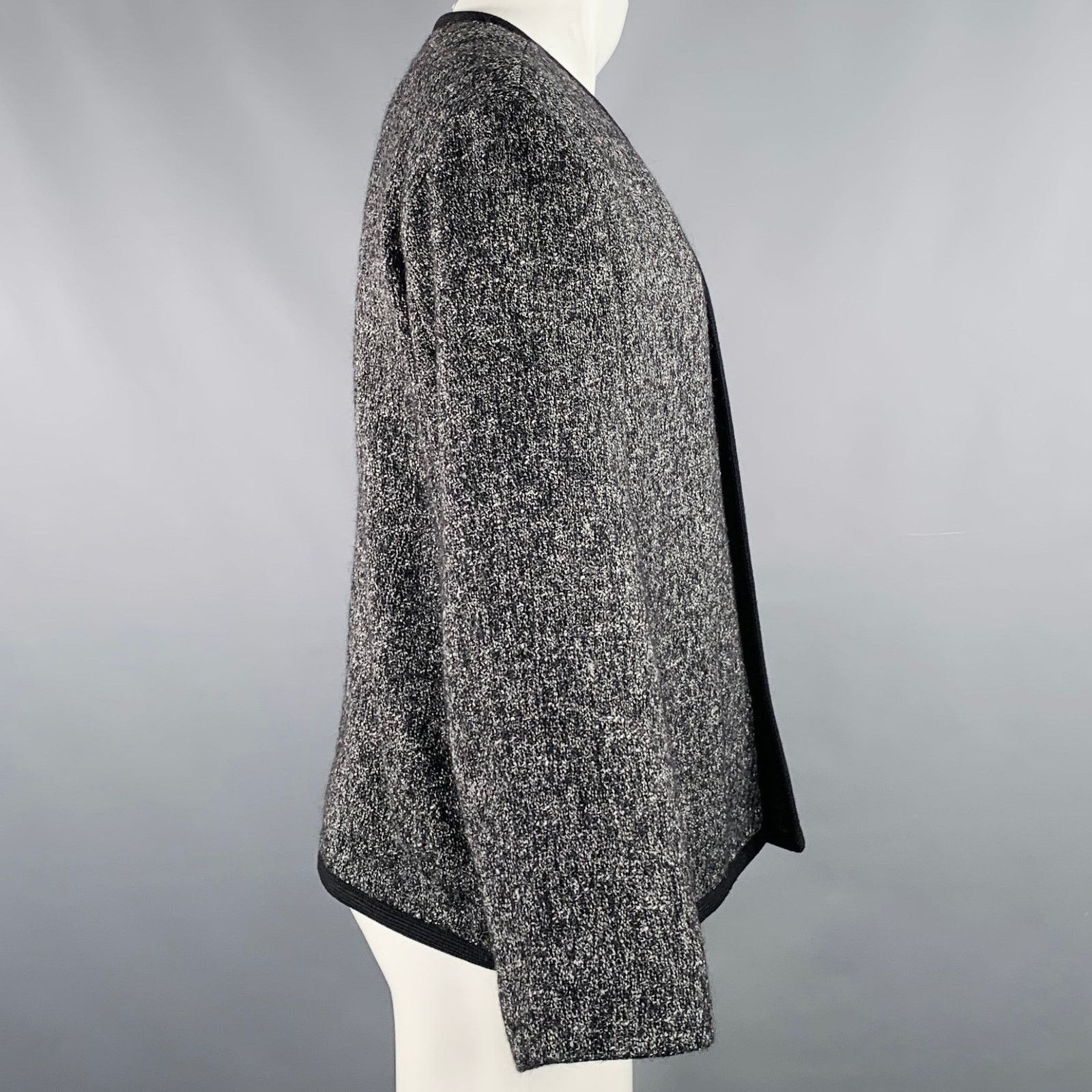 LE17SEPTEMBRE LE17SEPTEMBRE 36 Grey Black White Tweed Wool Blend Jacket Size US S / EU 44-46 / 1 - 3 Thumbnail