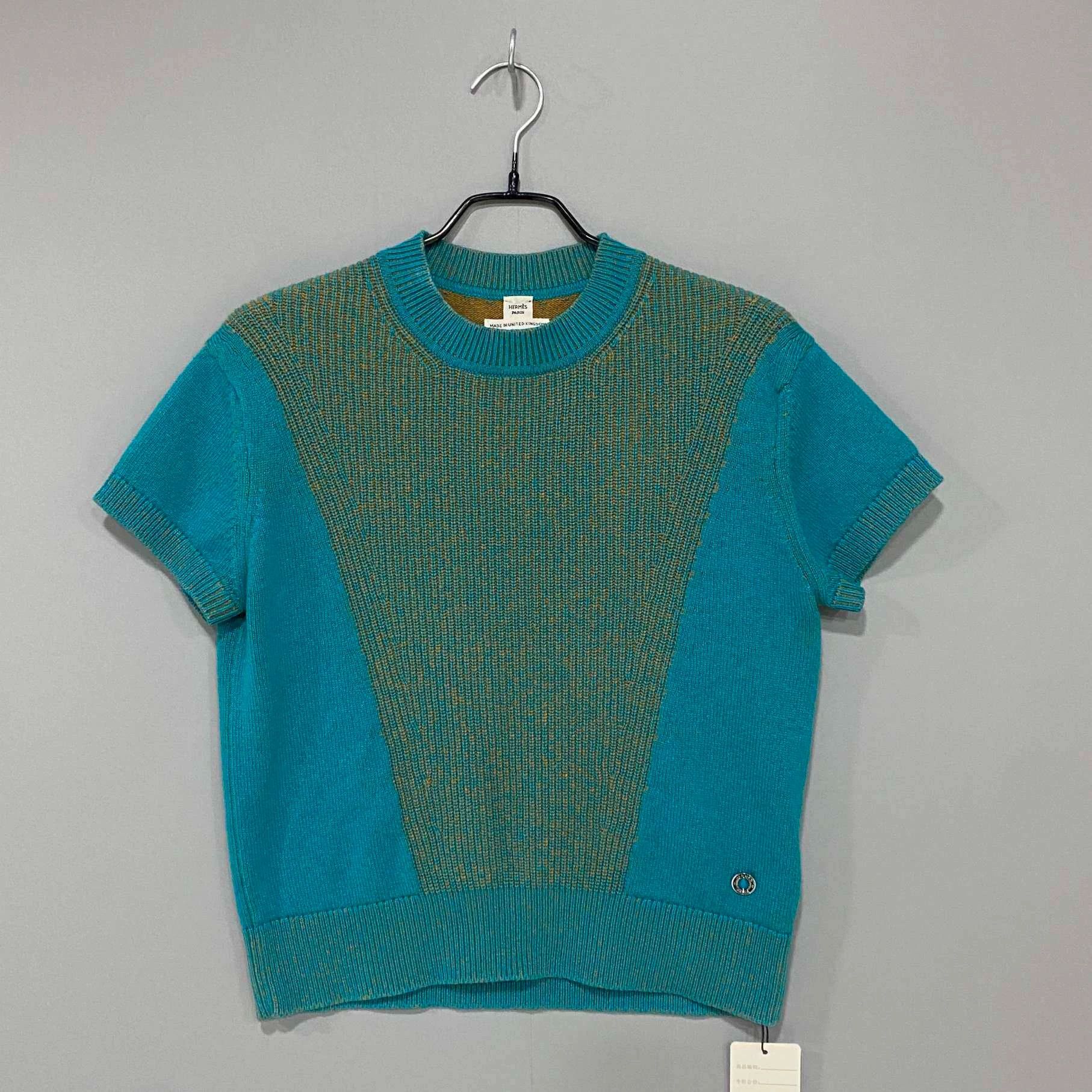 Hermes HERMES Cashmere Knit Short Sleeve Top - dmc Size US M / EU 48-50 / 2 - 1 Thumbnail