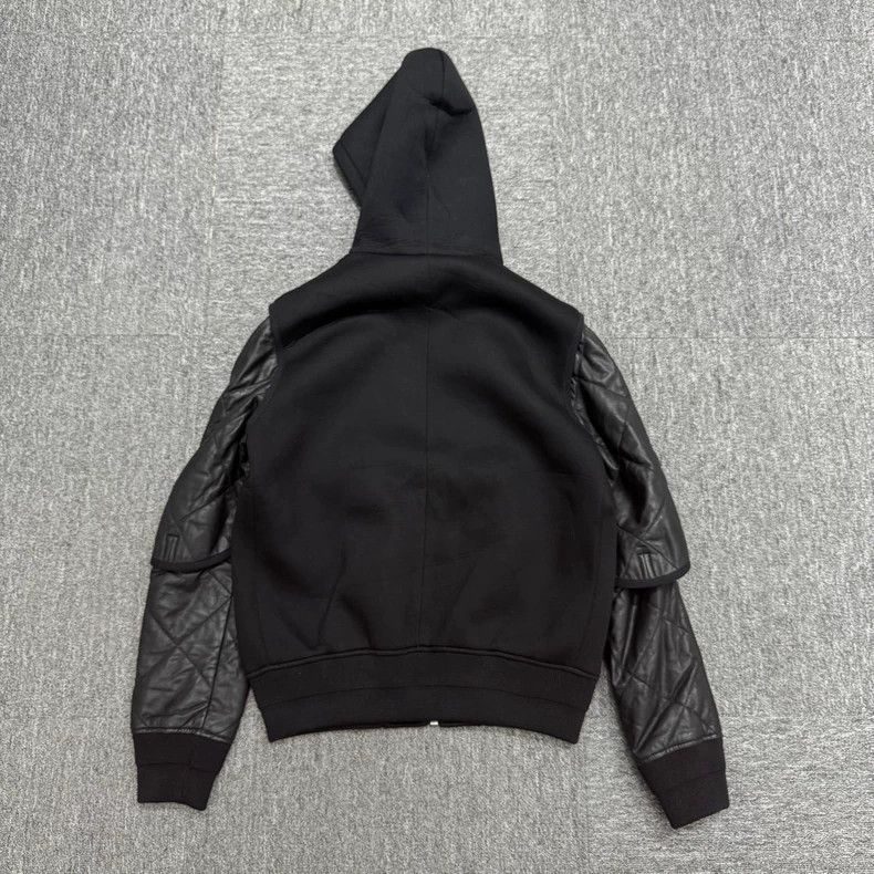 Givenchy Givenchy Size46 Black Space Cotton and Leather Sleeve Zippe Size US M / EU 48-50 / 2 - 3 Thumbnail