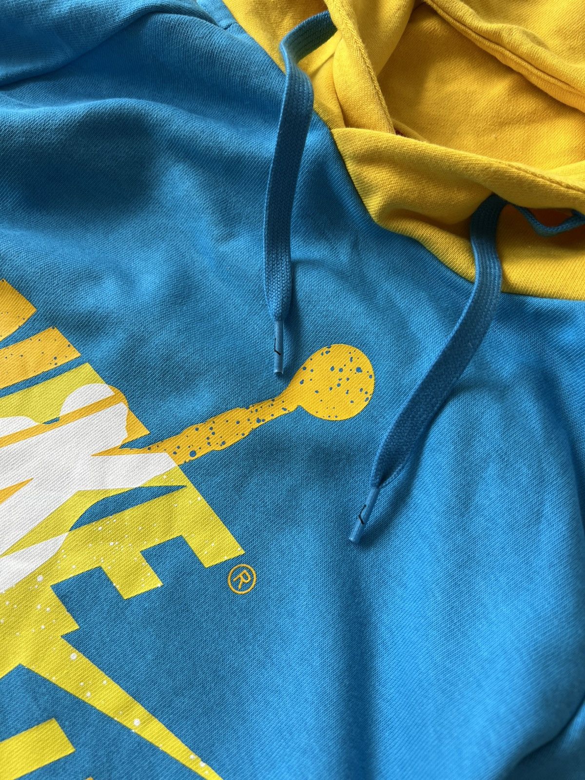 Jordan Brand Nike Air Jordan Jumpman Big Logo Blue/Yellow Patriot Hoodie Size US M / EU 48-50 / 2 - 11 Thumbnail