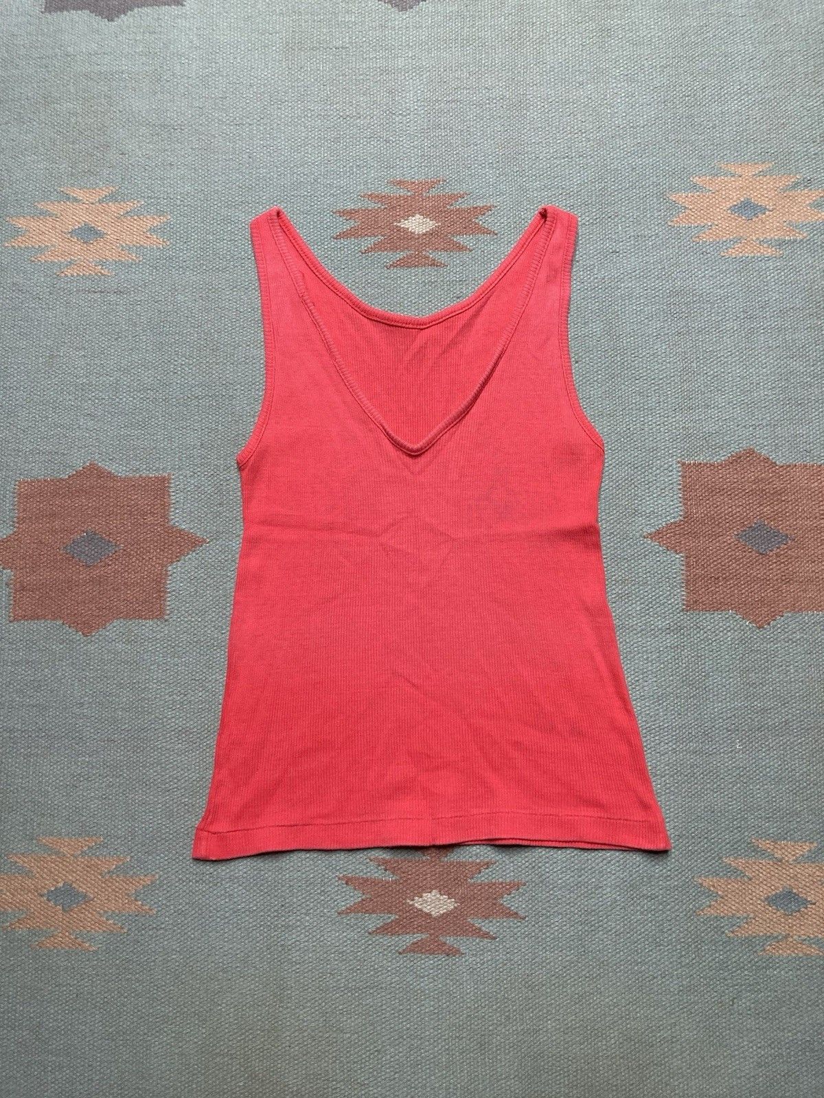 Vintage VTG Ribbed tank top beater shirt soft cotton beach women’s L Size L / US 10 / IT 46 - 1 Thumbnail