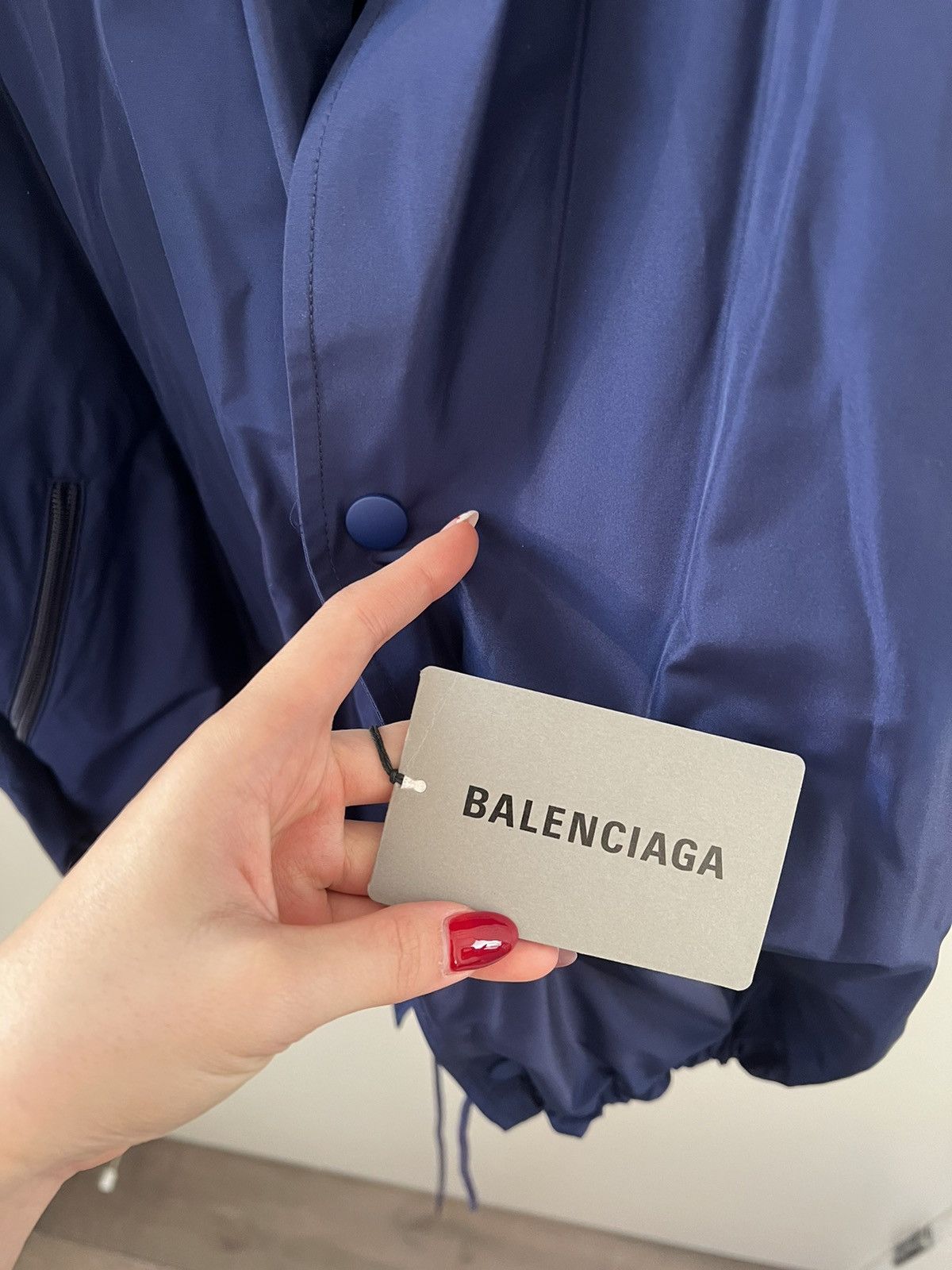 Balenciaga Balenciaga Navy Wind Breaker Size US M / EU 48-50 / 2 - 5 Thumbnail