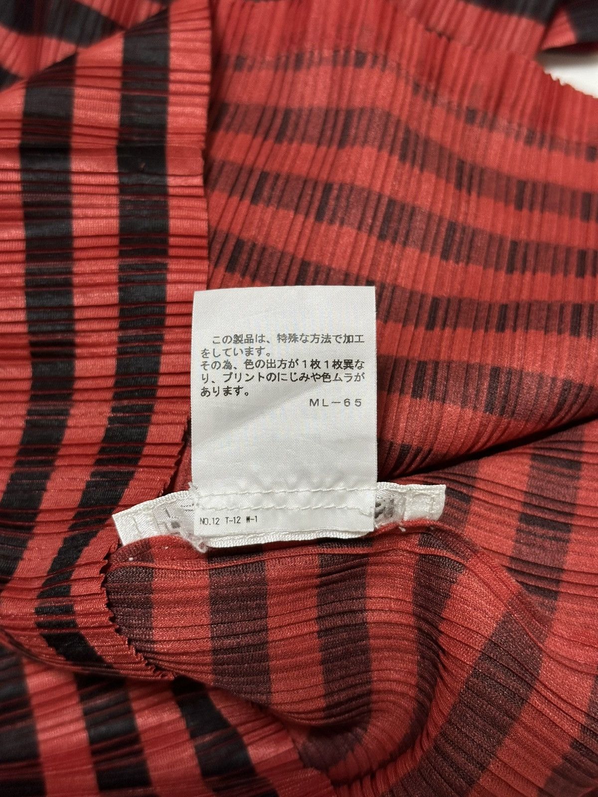 Pleats Please Issey Miyake PLEATS PLEASE Pleated Striped Print Top and Arm Cover Size M / US 6-8 / IT 42-44 - 6 Thumbnail