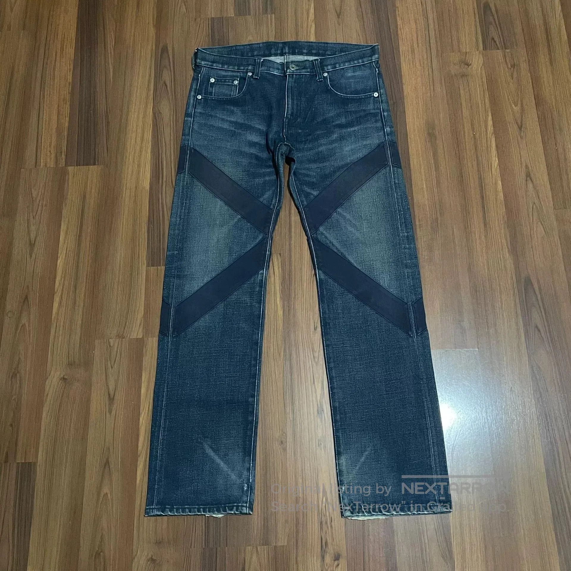 Neighborhood NEIGHBORHOOD 02 Patched Washed Jeans. Size US 43 - 1 Thumbnail
