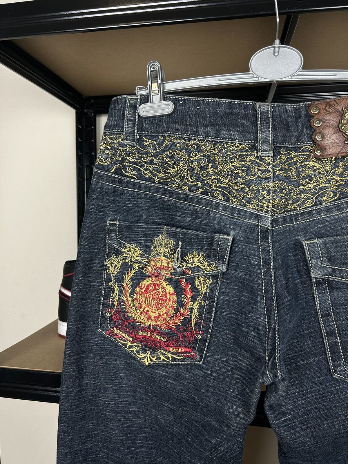 Japanese Brand × Vintage KANJI koi embroidered and printed japanese jeans Size US 32 / EU 48 - 2 Thumbnail