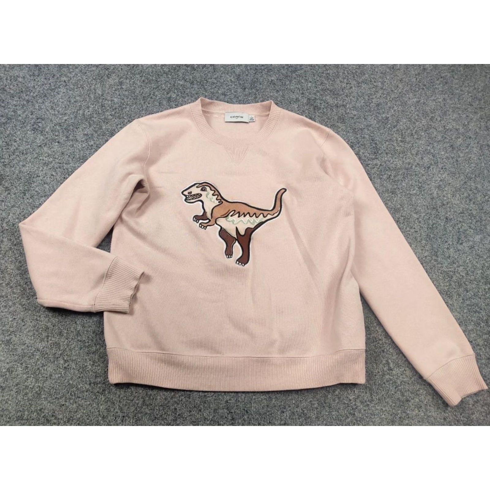 Coach Coach Rexy dinosaur embroidery Logo beige Crew Neck sweatshirt Size S / US 4 / IT 40 - 3 Thumbnail