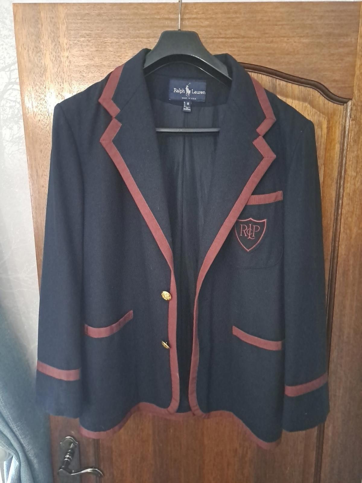 Polo Ralph Lauren Vintage Ralph Lauren 80s Wool Crest Blazer Made USA Size 12 Size M / US 6-8 / IT 42-44 - 2 Thumbnail