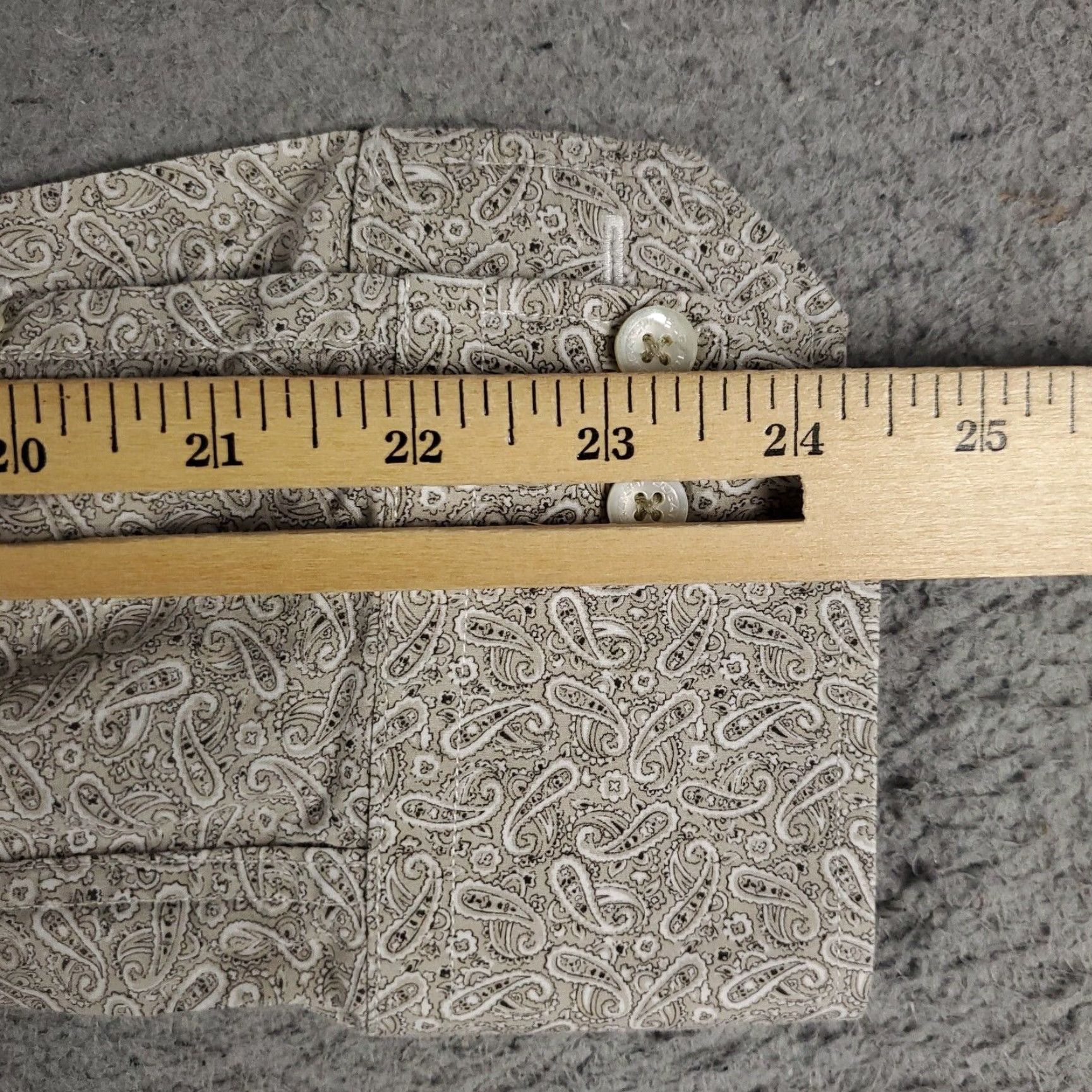 BUGATCHI Bugatchi Uomo Button-Up Shirt Mens Medium Brown Paisley Long Sleeve Regular Fit Size US M / EU 48-50 / 2 - 6 Thumbnail