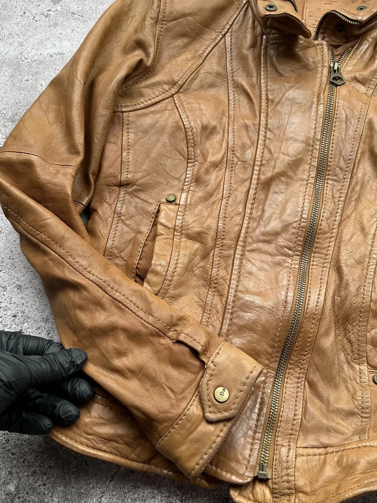 Japanese Brand Vintage Leather Jacket C171(V49) Size M / US 6-8 / IT 42-44 - 6 Thumbnail