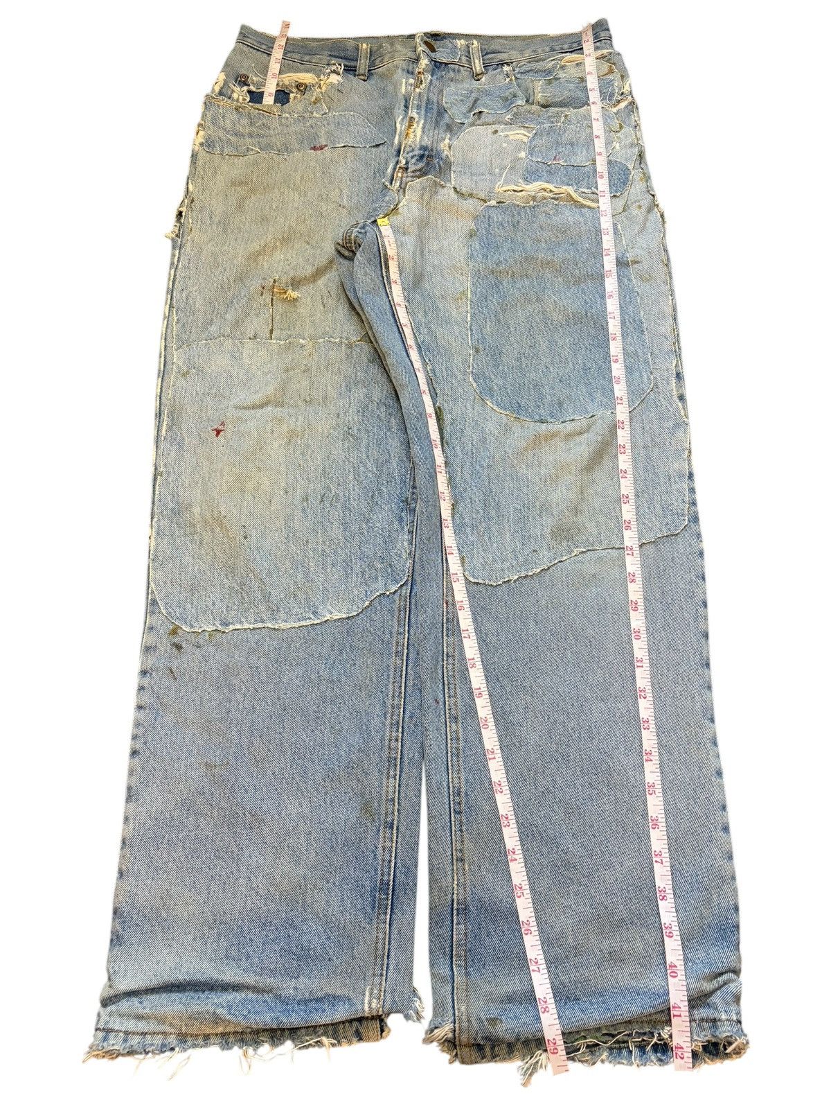 Marithe + Francois Girbaud Vintage Scandia Woods Patch Distress Baggy Jeans Size US 34 / EU 50 - 7 Thumbnail