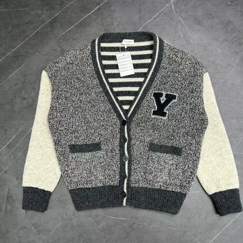Saint Laurent Paris Saint Laurent SLP Wool Knit Cardigan- Size US S / EU 44-46 / 1 - 1 Thumbnail