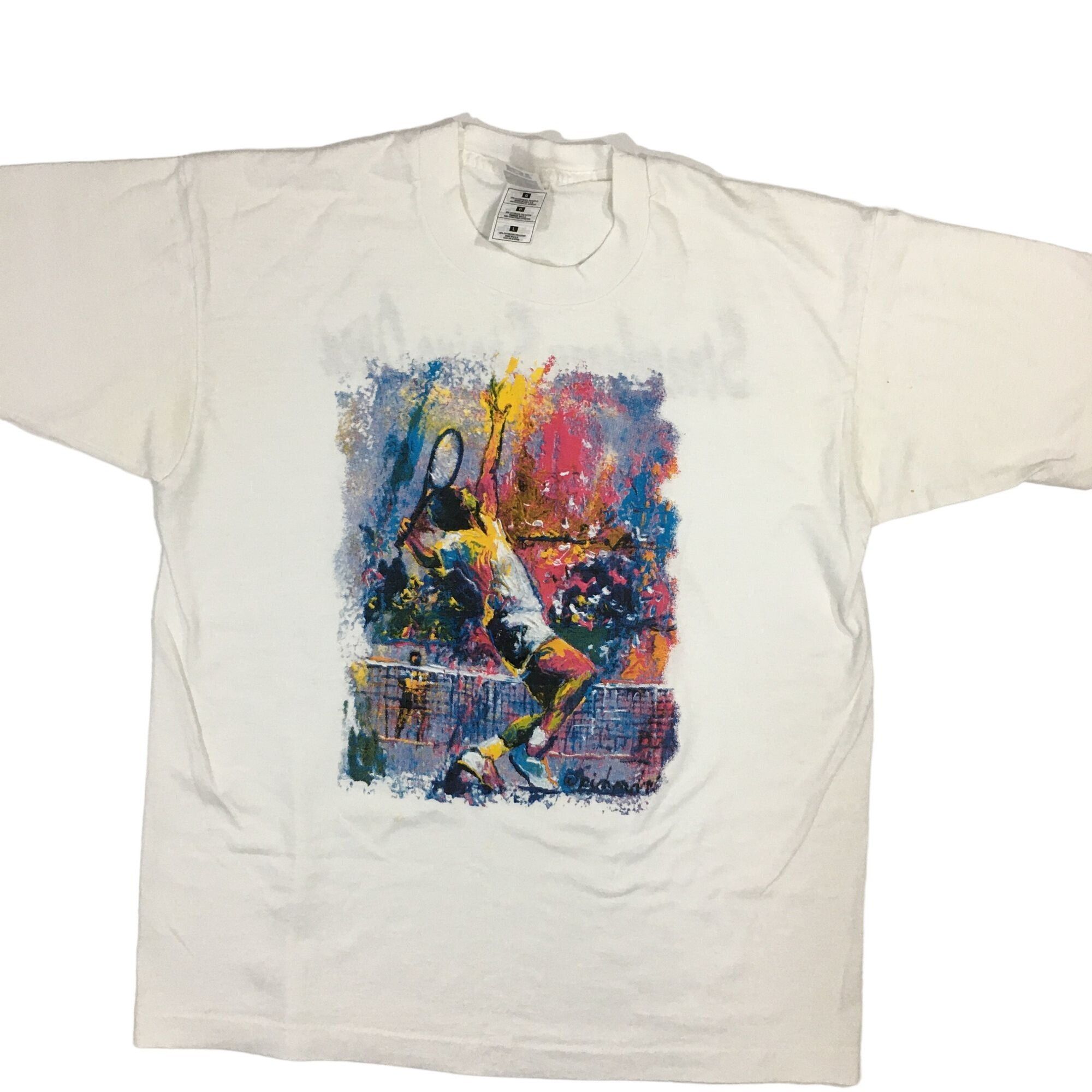 Fruit Of The Loom Vtg NEON TENNIS BLISS 1996 Strawberry Spring Open Tee Size US L / EU 52-54 / 3 - 1 Thumbnail