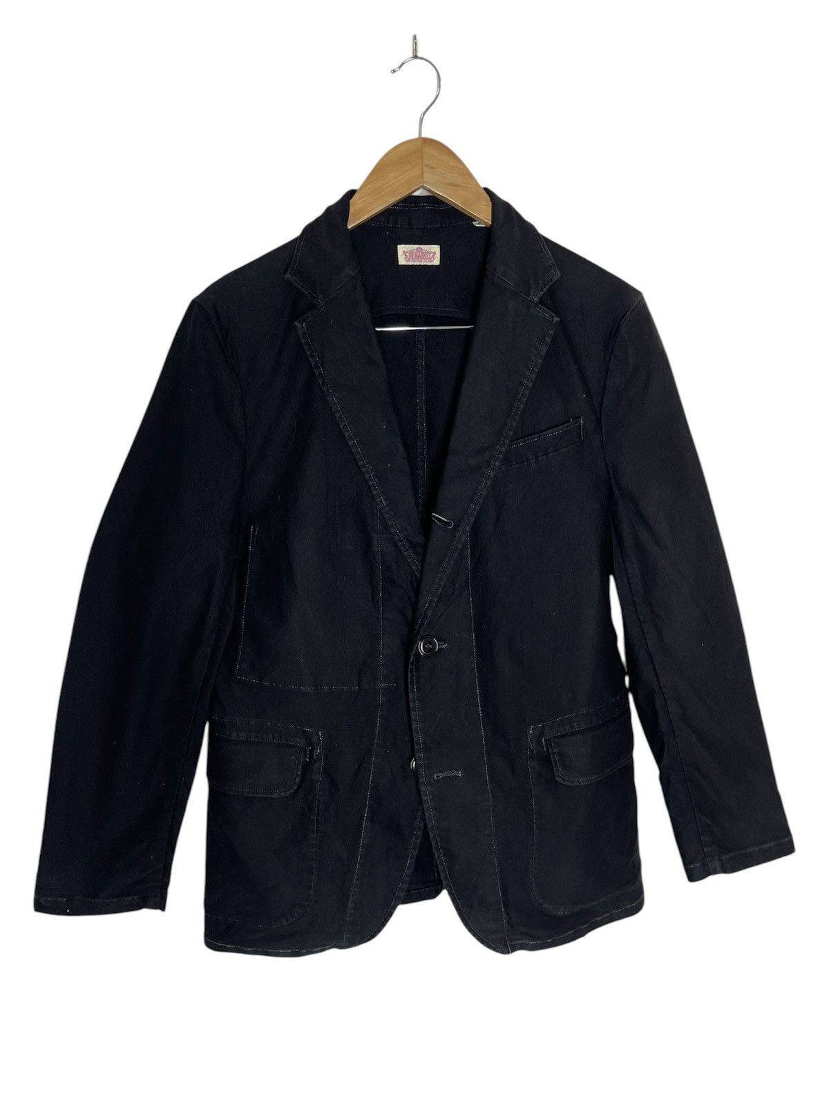 HOLLYWOOD RANCH MARKET VINTAGE HR MARKET MOLESKIN BLACK JACKET BLUE BLUE JP Size US M / EU 48-50 / 2 - 1 Thumbnail