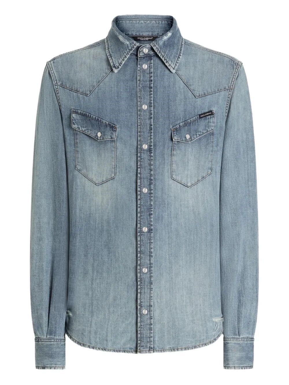 Dolce & Gabbana Denim Shirt Size US L / EU 52-54 / 3 - 1 Thumbnail