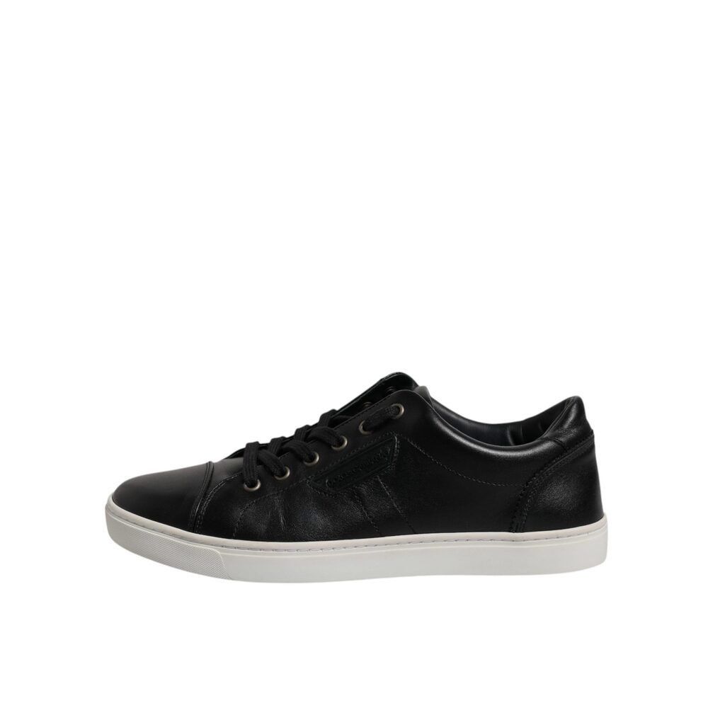 Dolce & Gabbana Dolce & Gabbana Black London Nappa Leather Men Sneakers Shoe Size US 7 / EU 40 - 6 Thumbnail