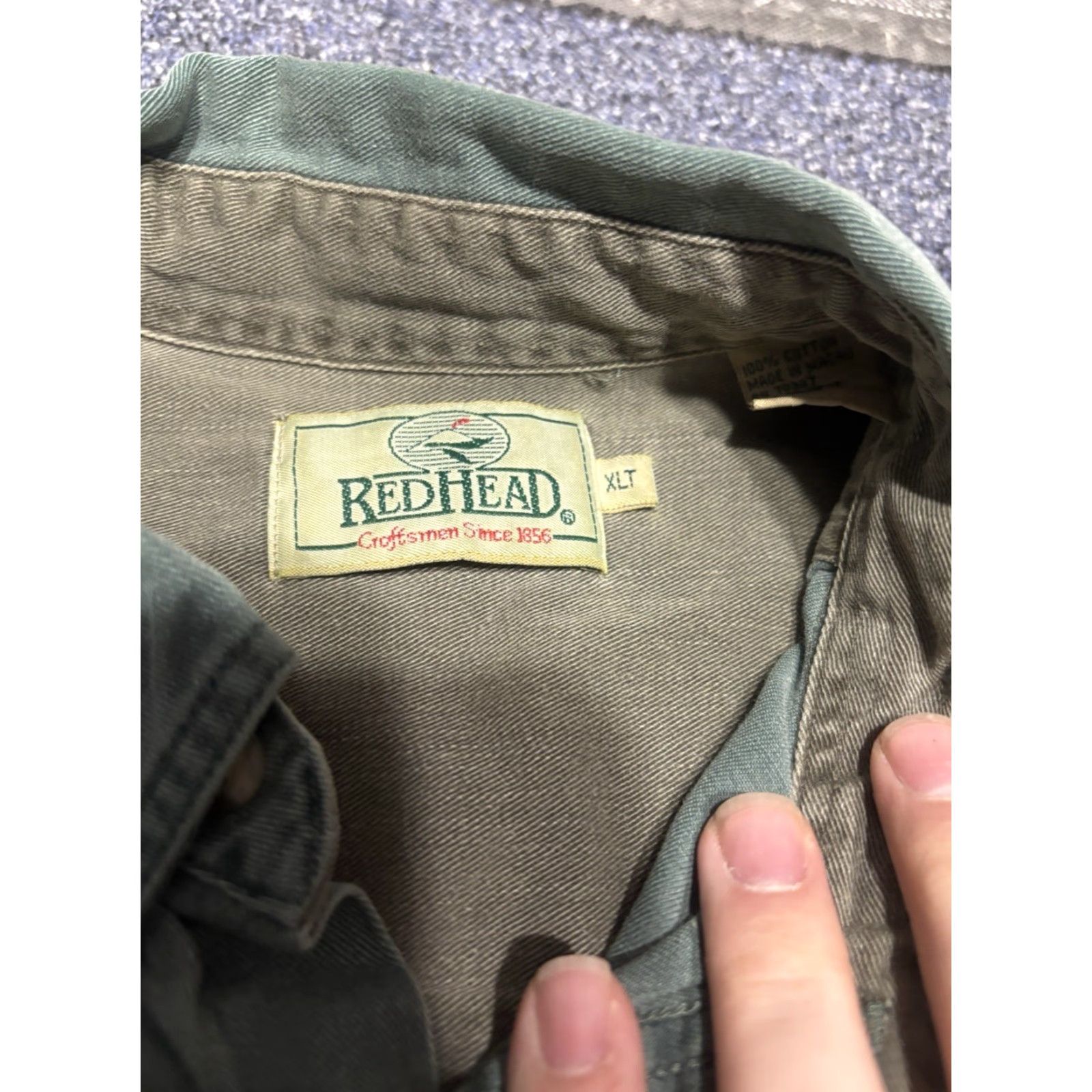 Vintage VINTAGE RedHead Shirt Mens XL Green Flannel Long Sleeve Button-Up Pockets Solid Outdoors Hunting Woodsman Size US XL / EU 56 / 4 - 2 Thumbnail