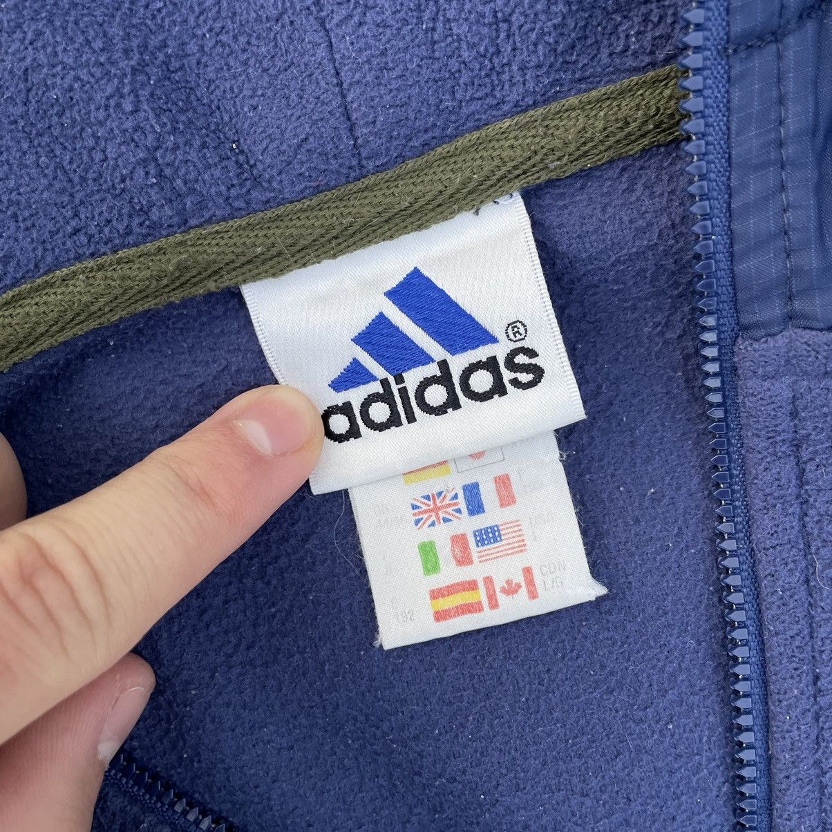 032c × Adidas Vintage Adidas Hoodie Sweater Small Logo Nylon 90вs Sise L Size US XL / EU 56 / 4 - 8 Thumbnail