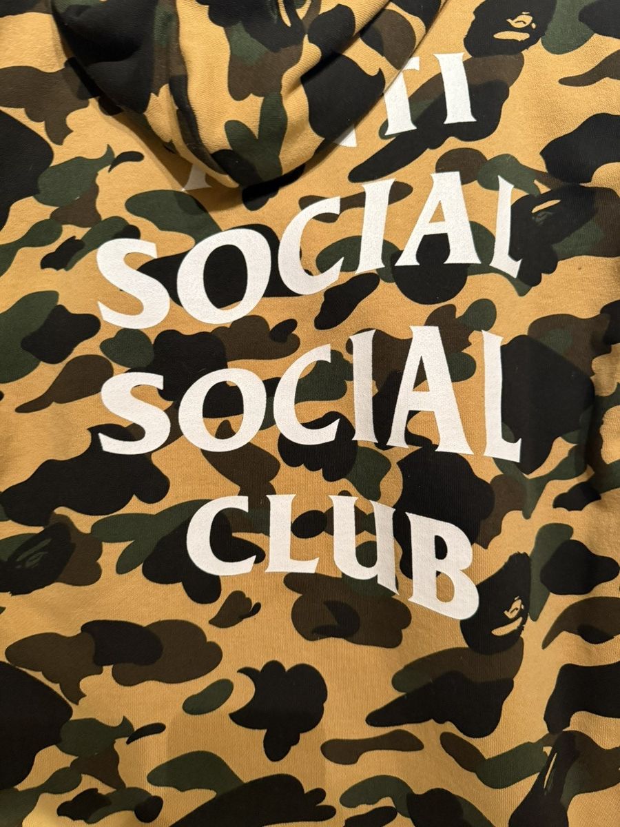 Anti Social Social Club × Bape BAPE X ASSC 1st CAMO RARE HOODIE WORN 2x Size US XL / EU 56 / 4 - 6 Thumbnail