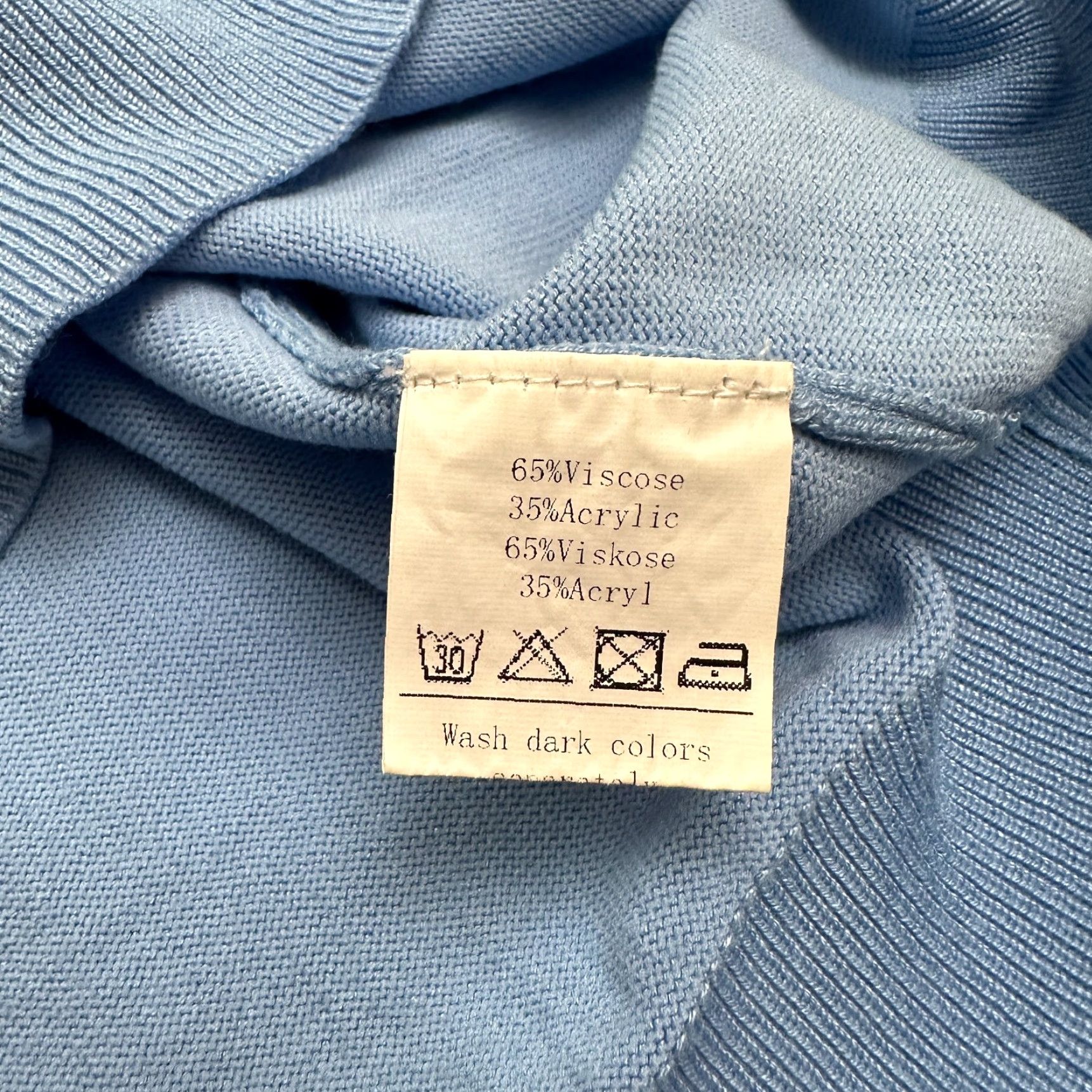Vintage Grace Karin Cardigan Sweater Women Large Blue Button Down Knit Casual Workwear Womens Size L / US 10 / IT 46 - 7 Thumbnail