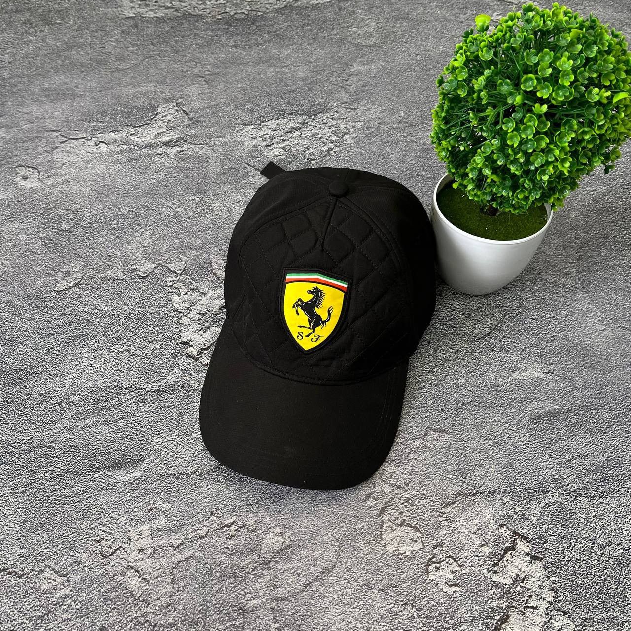 Ferrari Vintage Ferrari Formula 1 Scuredia Black Edition Hat Cap Size ONE SIZE - 1 Thumbnail