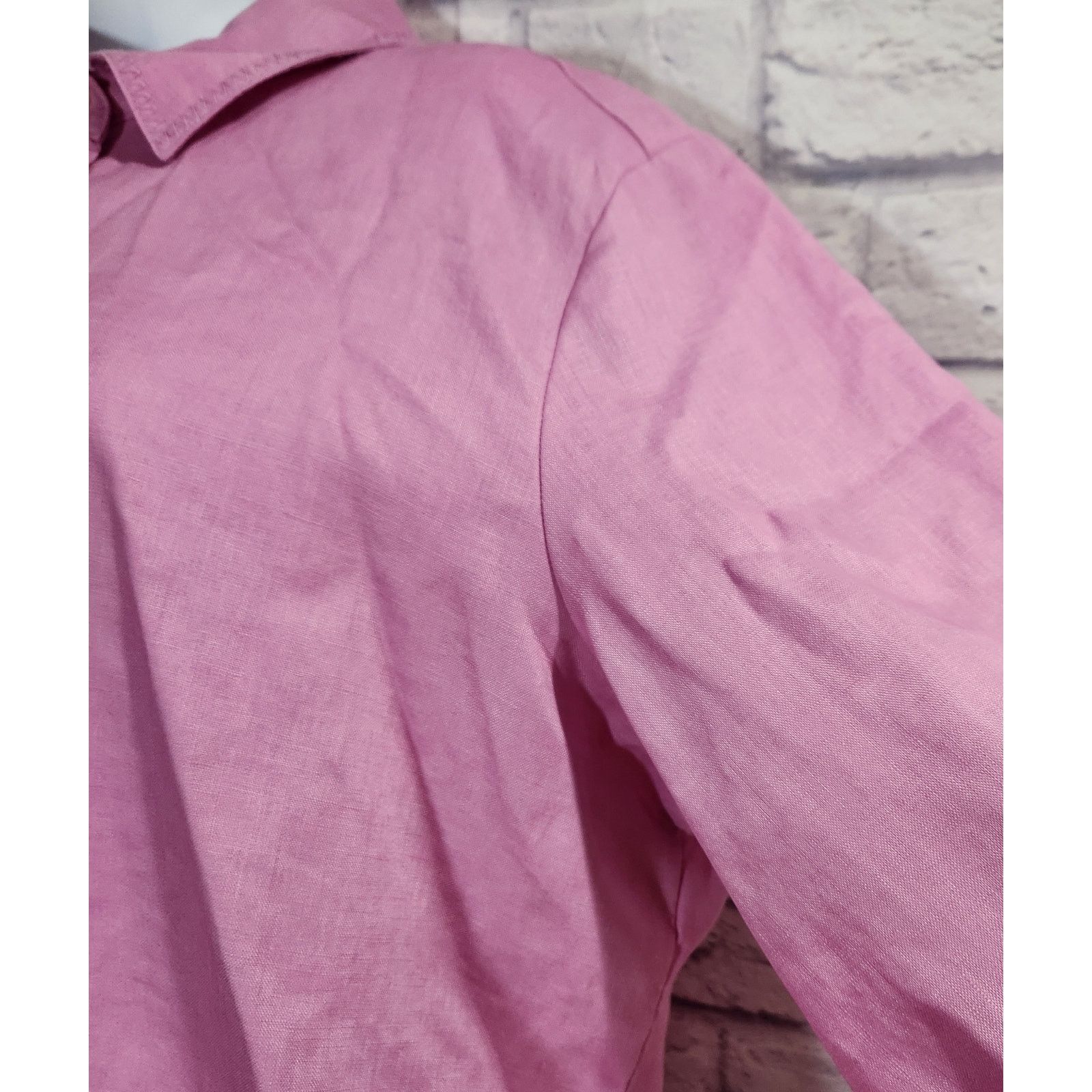 Other Liz Claiborne Purple Button Up Pointed Collar Linen Shirt XL Size XL / US 12-14 / IT 48-50 - 3 Thumbnail