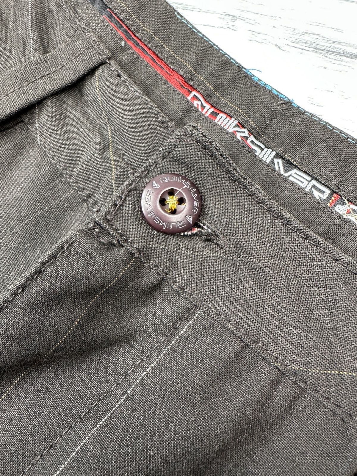 Quiksilver QUIKSILVER Big Embroidered Logo Striped Brown Pants Men’s 34 Size US 34 / EU 50 - 7 Thumbnail