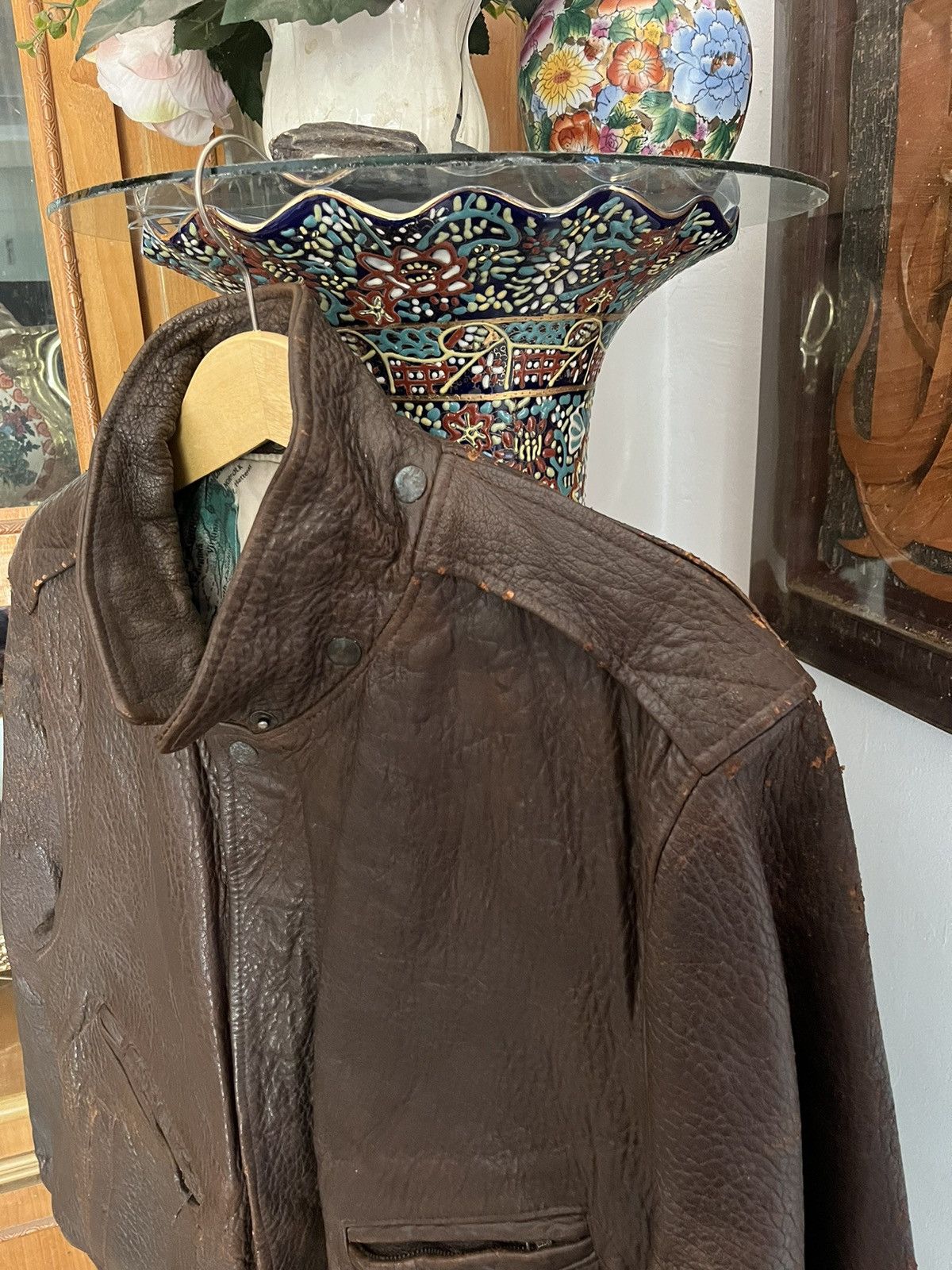 Designer Vintage AN 2000 Distressed Leather Jacket Size US L / EU 52-54 / 3 - 6 Thumbnail
