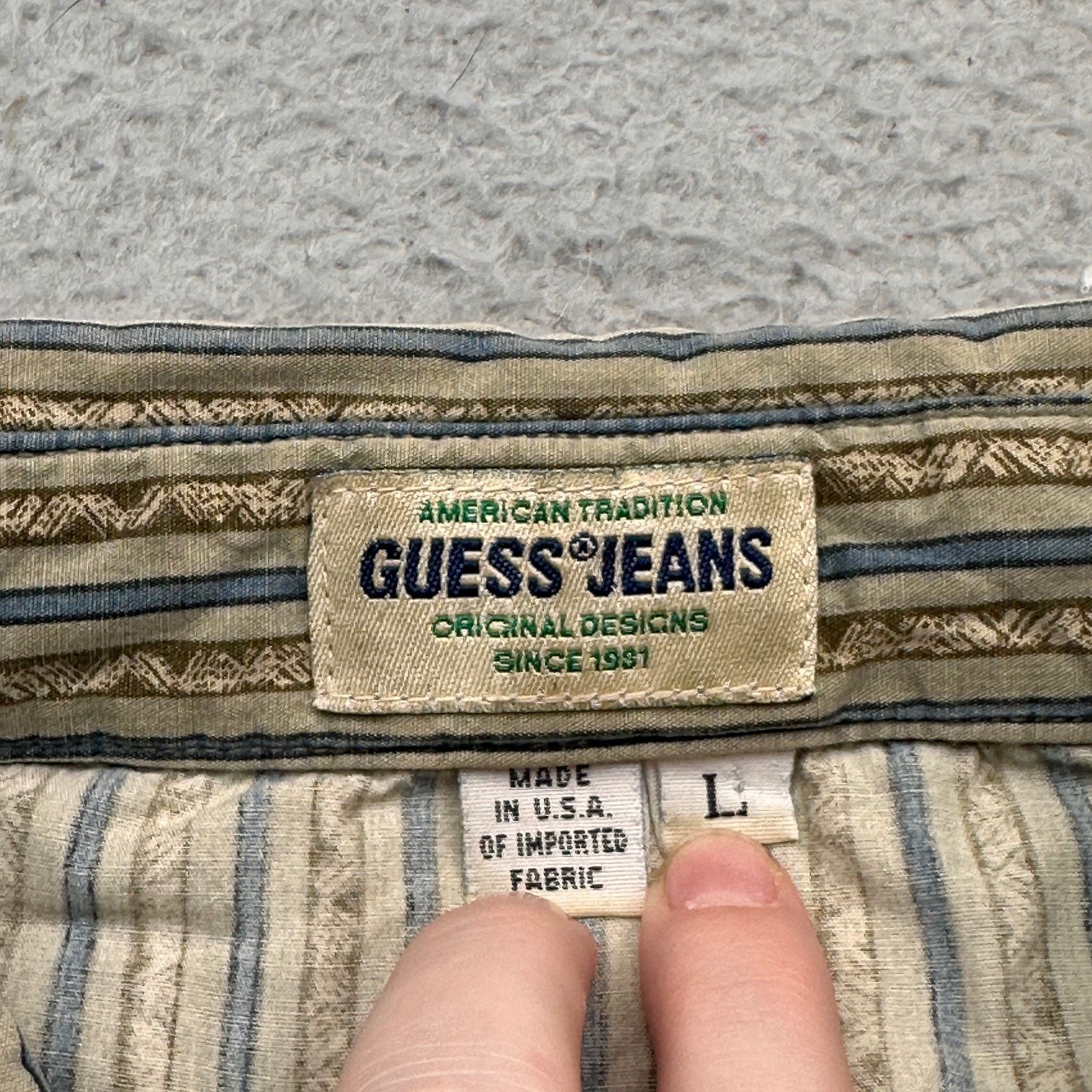 Guess Vintage Guess Striped Button Long Sleeve Shirt Large Blue Size US L / EU 52-54 / 3 - 2 Thumbnail