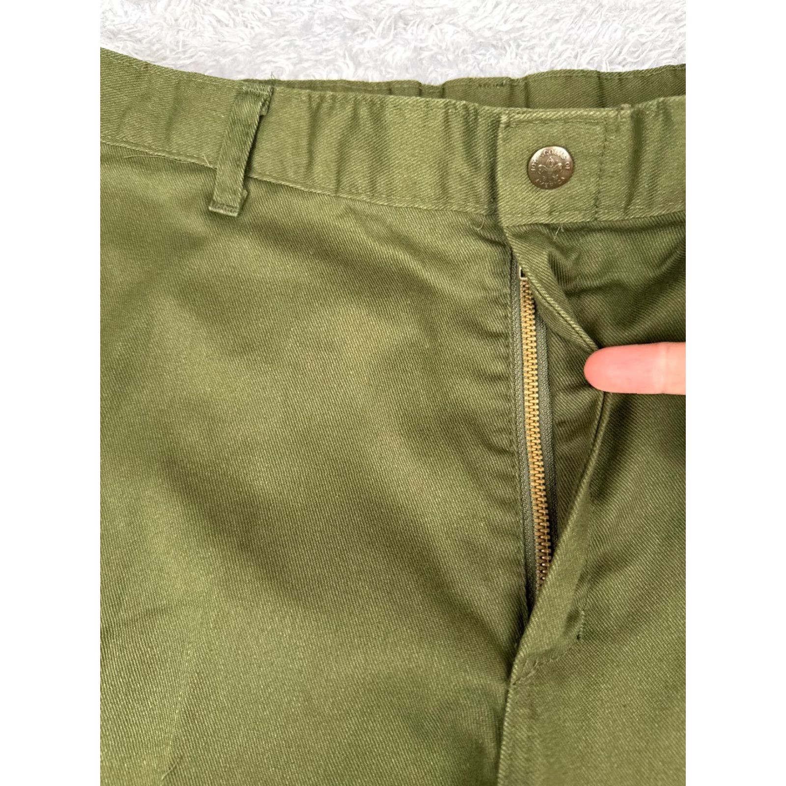Vintage VINTAGE Boy Scouts Pants Men 34 Green Official Uniform Twill Cotton 34x29 READ Size US 34 / EU 50 - 6 Thumbnail