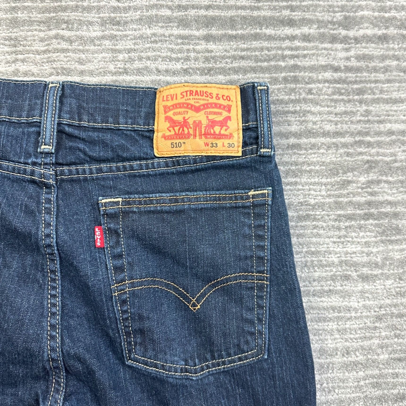 Levi's Levis 510 Jeans 30x27 Blue Denim Cotton Casual Slim Skinny Mens Size US 30 / EU 46 - 3 Thumbnail