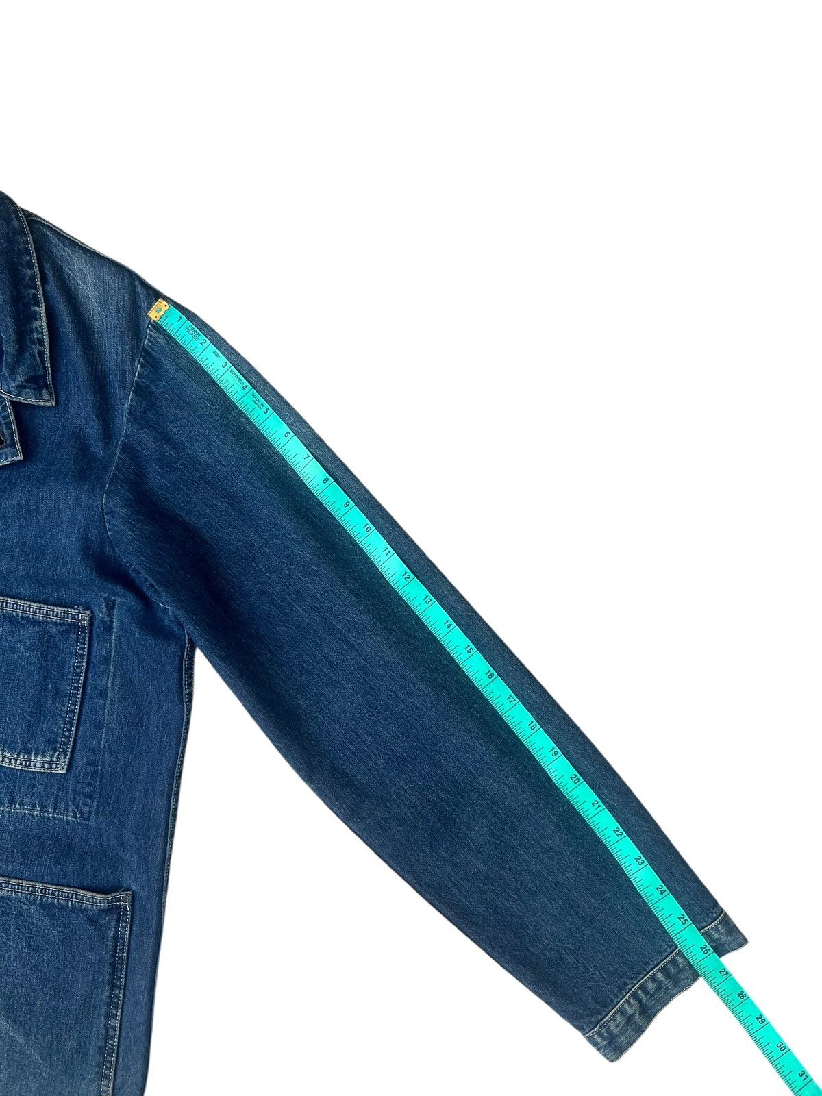 45rpm Archive 45rpm NMD Ocean Blue Patina Denim Chore Jacket Size US XL / EU 56 / 4 - 3 Thumbnail