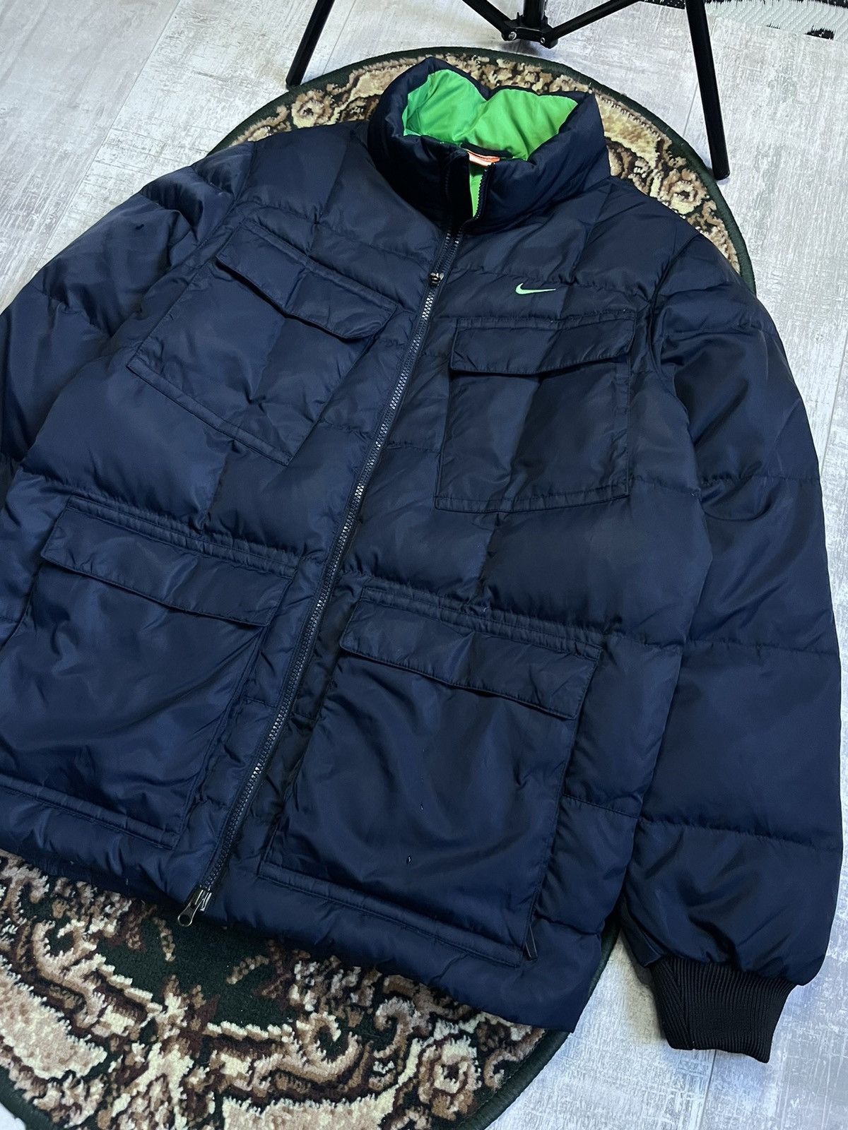 Nike Vintage Nike 00’s Down Puffer 550 Jacket Y2K Blue RARE Size US M / EU 48-50 / 2 - 2 Thumbnail