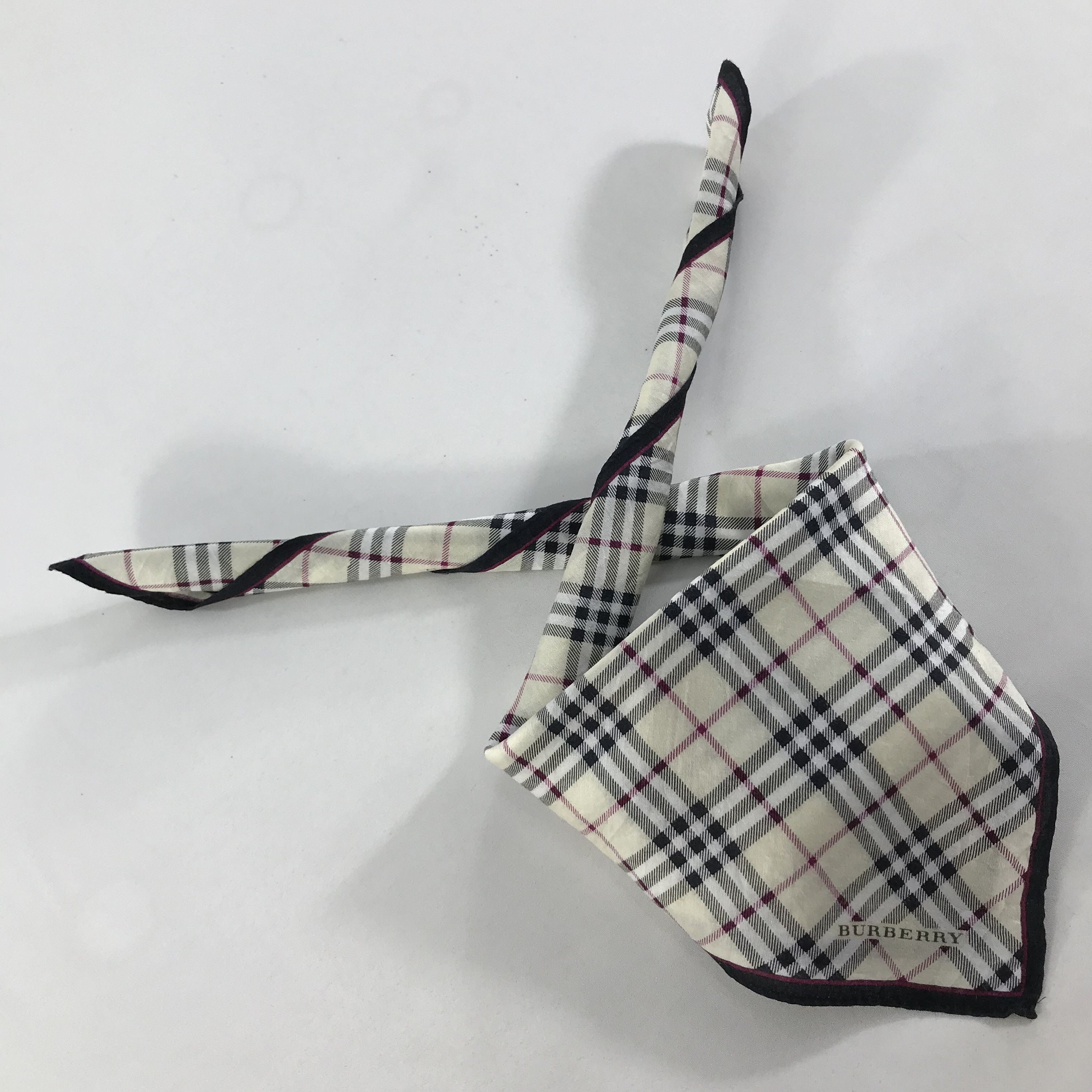 Burberry × Vintage Burberry Bandana / Handkerchief / Neckerchief - S1630 Size ONE SIZE - 4 Thumbnail