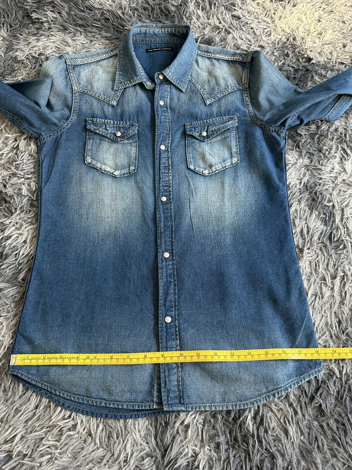 Hysteric Glamour 2000's Lounge Lizard stonewashed denim shirt Size US M / EU 48-50 / 2 - 14 Thumbnail