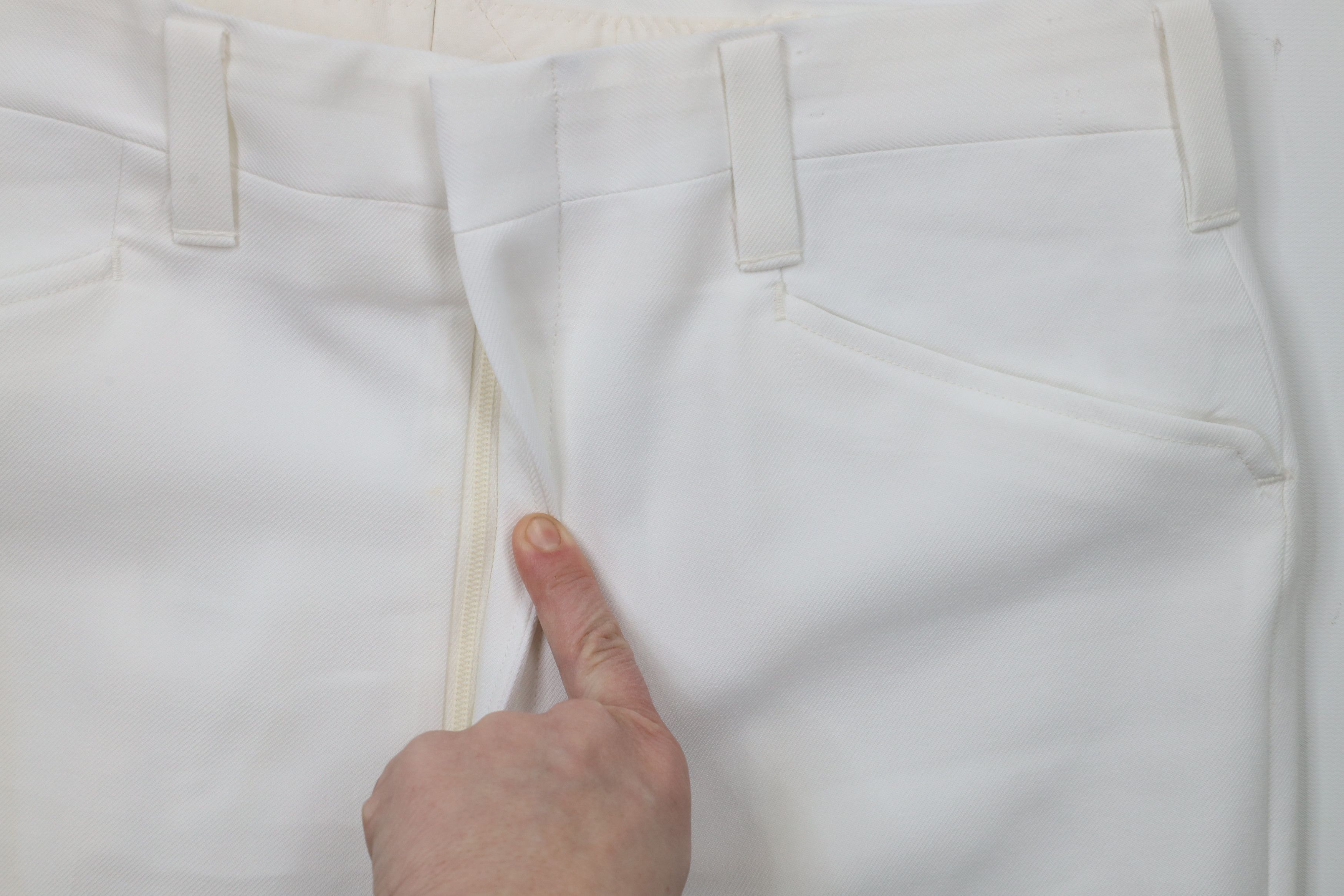 Vintage Vintage 70s Streetwear Flared Wide Leg Chino Pants White USA Size US 33 - 8 Thumbnail