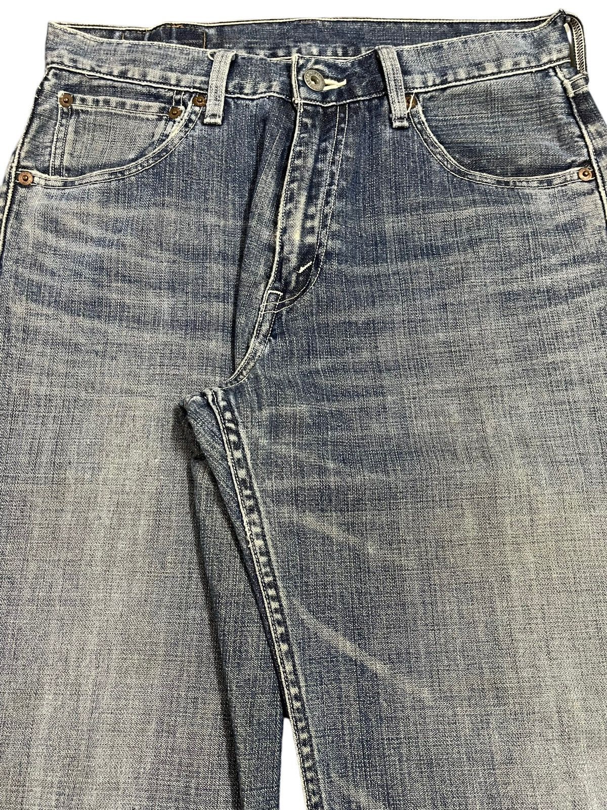 Levi's Vintage 90s Levis 503 Blue Wash Distress Style Baggy Jeans Size US 30 / EU 46 - 4 Thumbnail