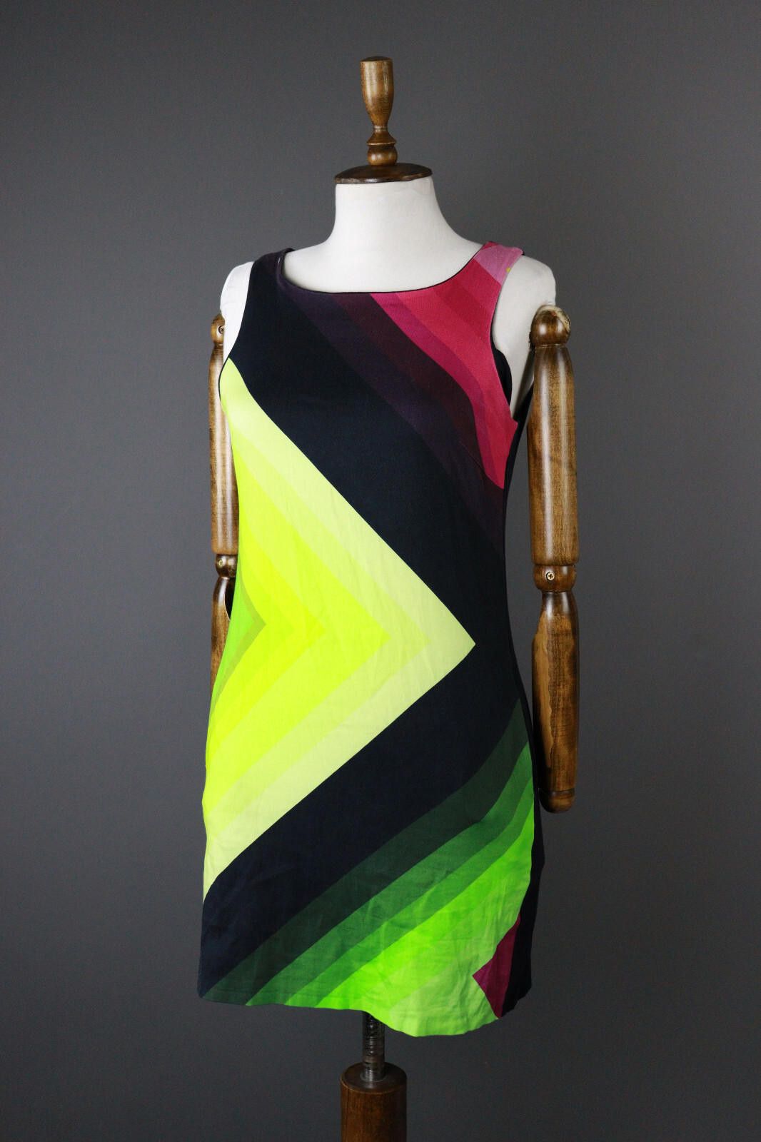 Desigual Desigual Black Summer Colorful Geometric Tank Dress Size S Size S / US 4 / IT 40 - 1 Thumbnail