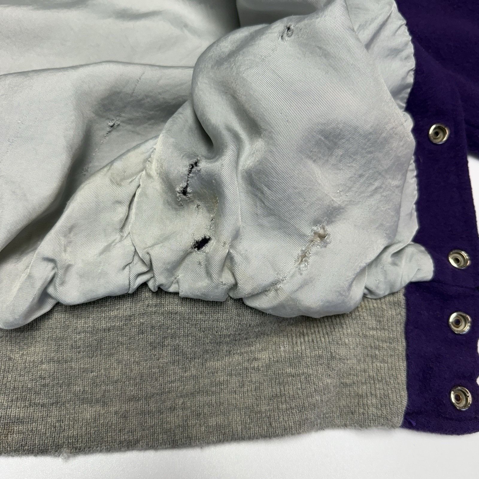 Holloway Vintage Holloway Letterman Jacket Mens 44 Purple Wool Bomber Size US M / EU 48-50 / 2 - 14 Thumbnail