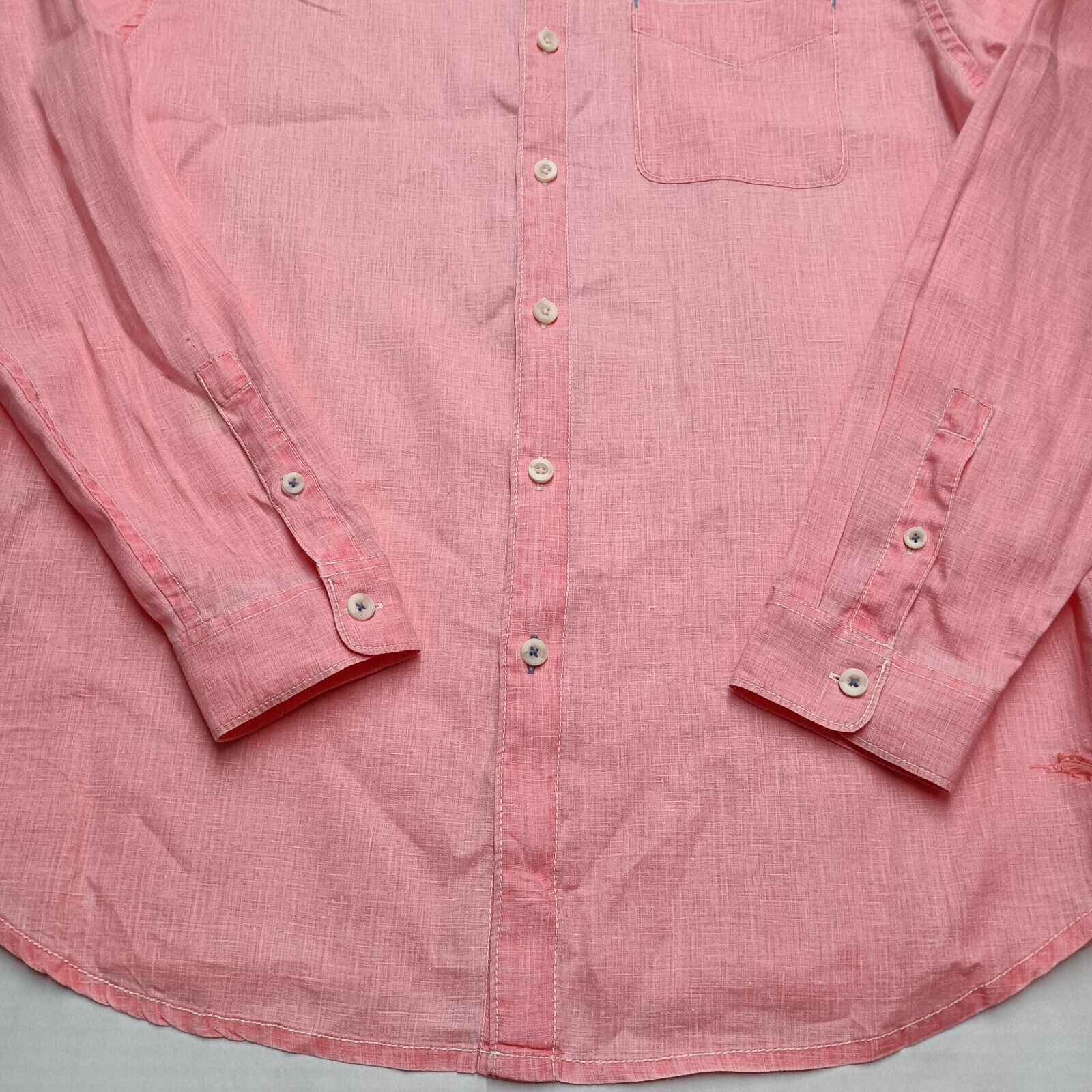 Tommy Bahama Tommy Bahama 100% Linen Shirt Men's LT Pink Button Up Size US L / EU 52-54 / 3 - 2 Thumbnail