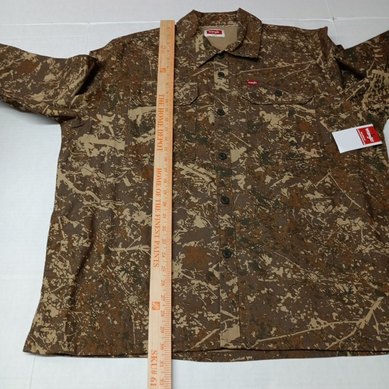 Wrangler Wrangler Camouflage Overshirt Workwear Shacket Size XL Brown Size US XL / EU 56 / 4 - 7 Thumbnail