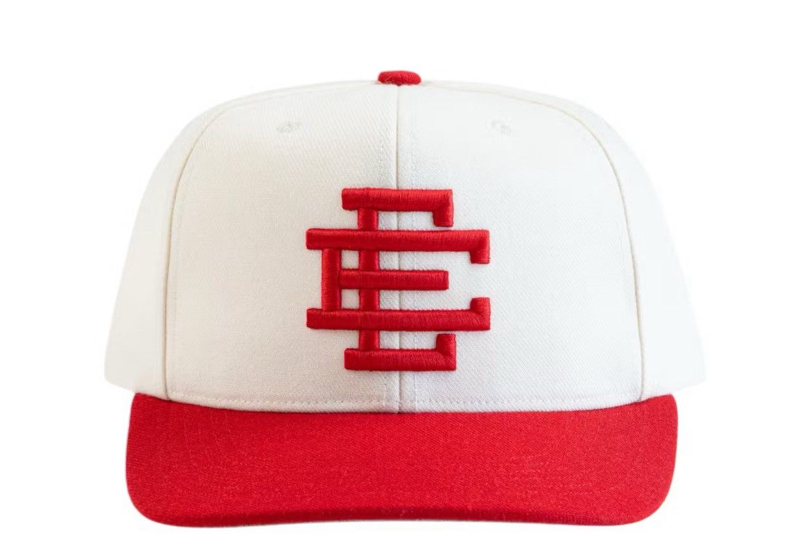 Eric Emanuel Eric Emanuel EE off white & red snapback hat Size ONE SIZE - 1 Thumbnail