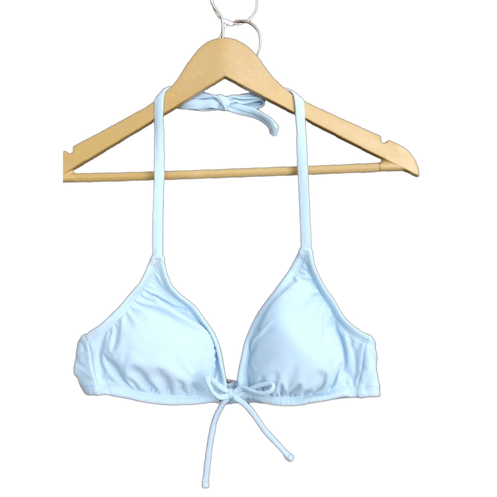 Vintage Shade & Shore Bikini Top Women Blue M Removable Pads Spaghetti Strap Swimwear Size M / US 6-8 / IT 42-44 - 1 Thumbnail