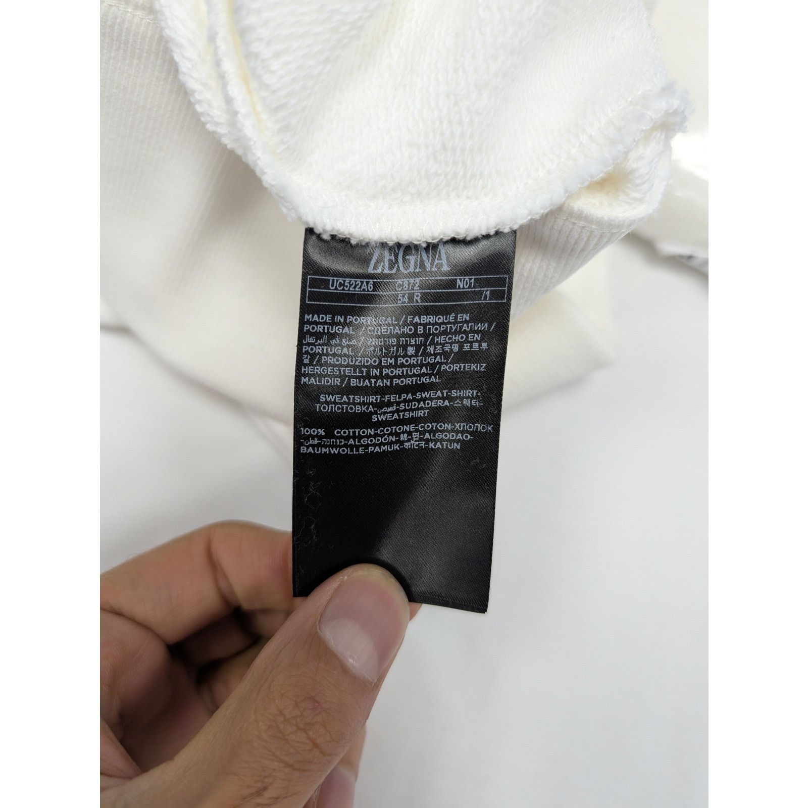 Ermenegildo Zegna o1rshd1 Sweatshirt in off-white Size US M / EU 48-50 / 2 - 10 Thumbnail
