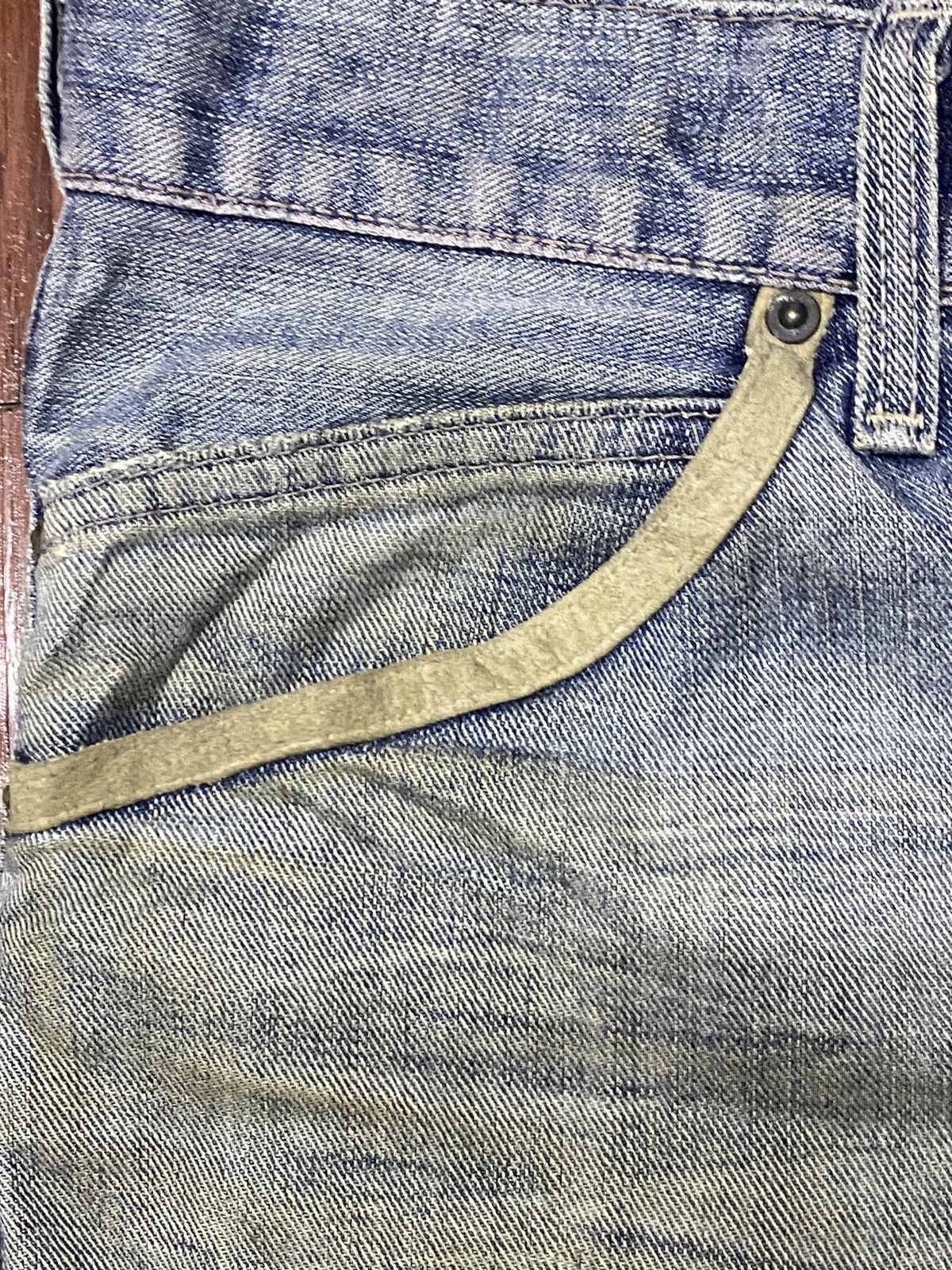Japanese Brand Vintage Japanese Brands Blue Wash Distressed Loose Jeans Size US 33 - 9 Thumbnail