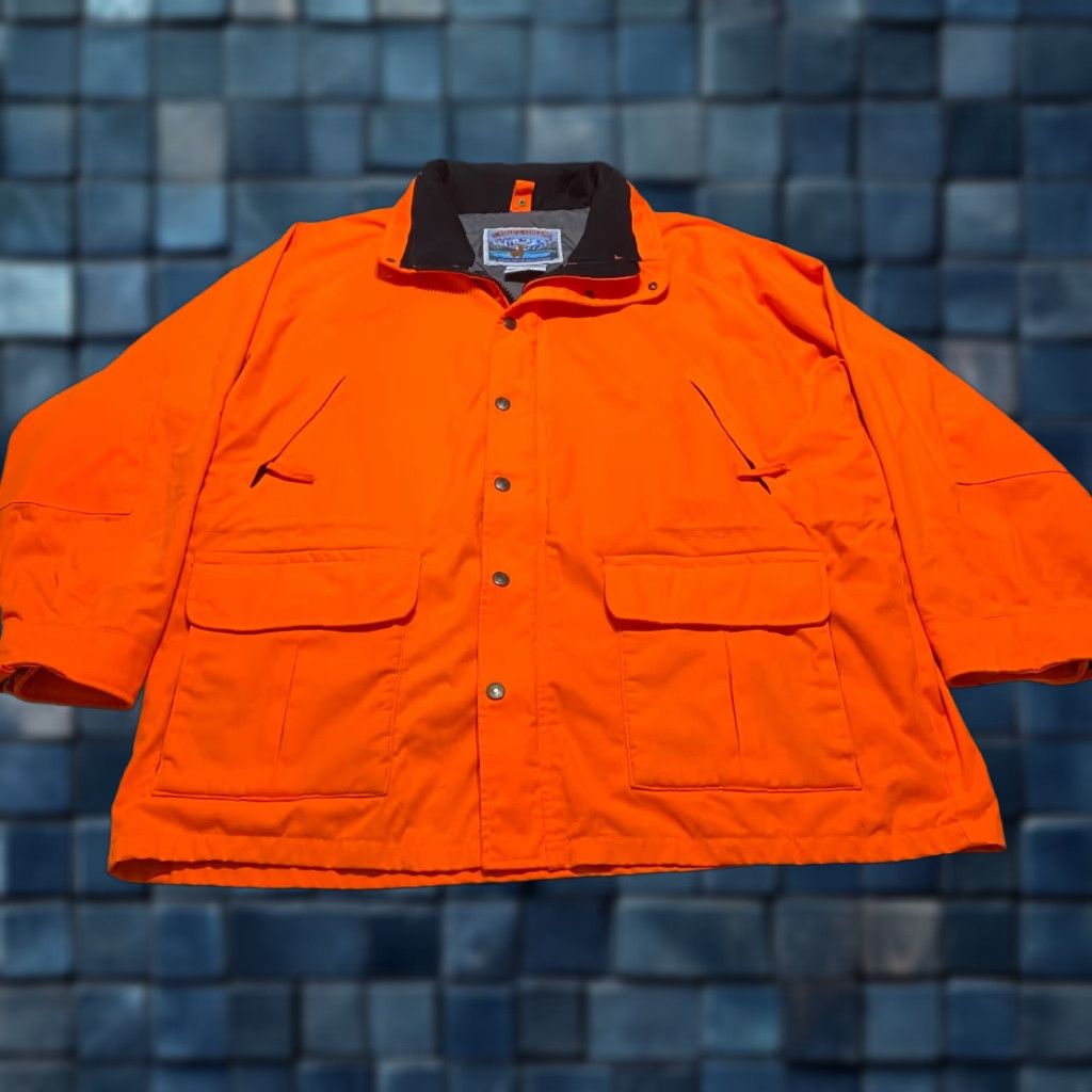 Vintage Field & Stream Jacket Mens XL Outdoor Windbreaker Orange Full Zip Waterproof Outdoor Size US XL / EU 56 / 4 - 1 Thumbnail